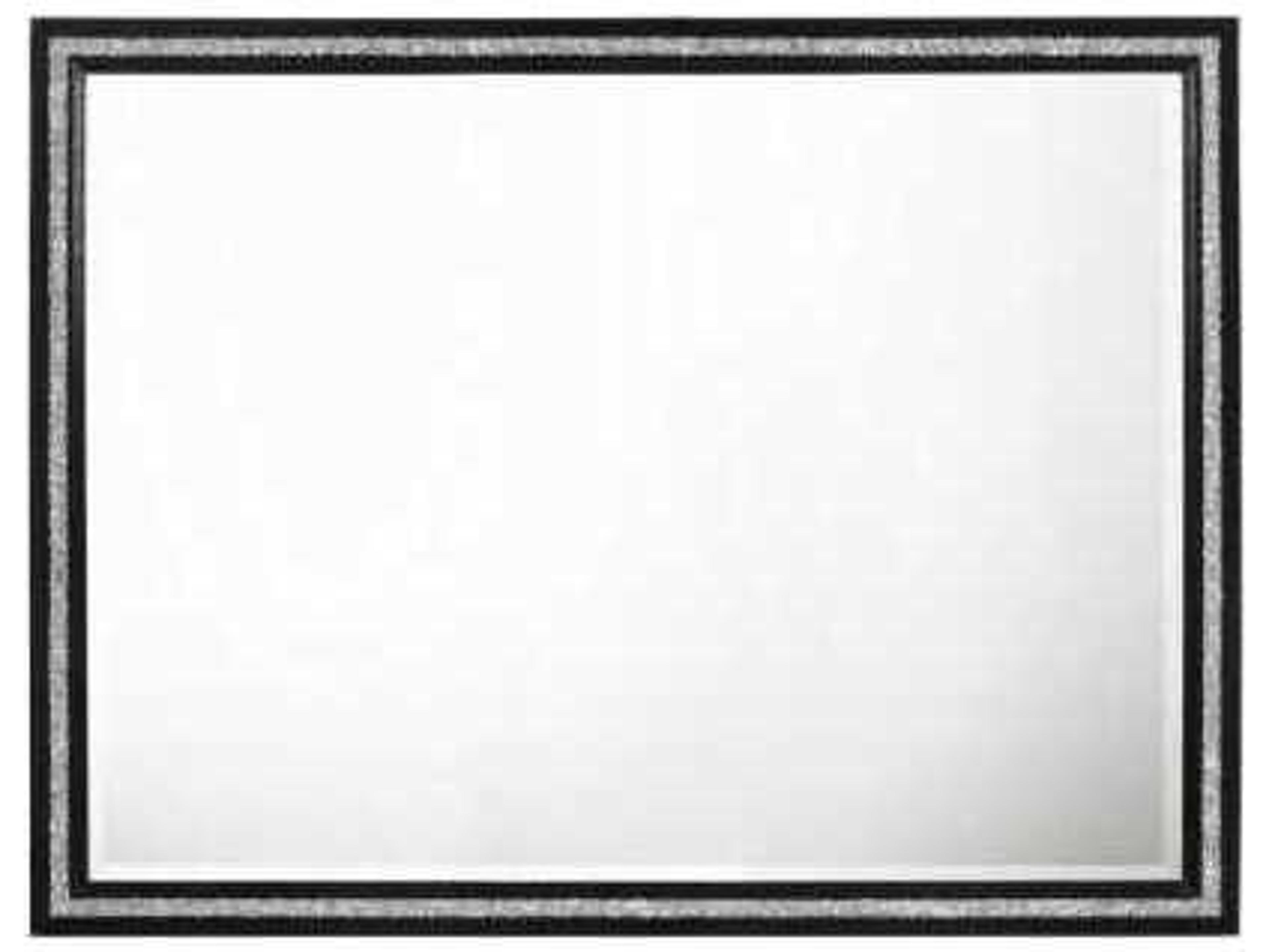 Haiden Weathered Black Rectangular Wall Mirror