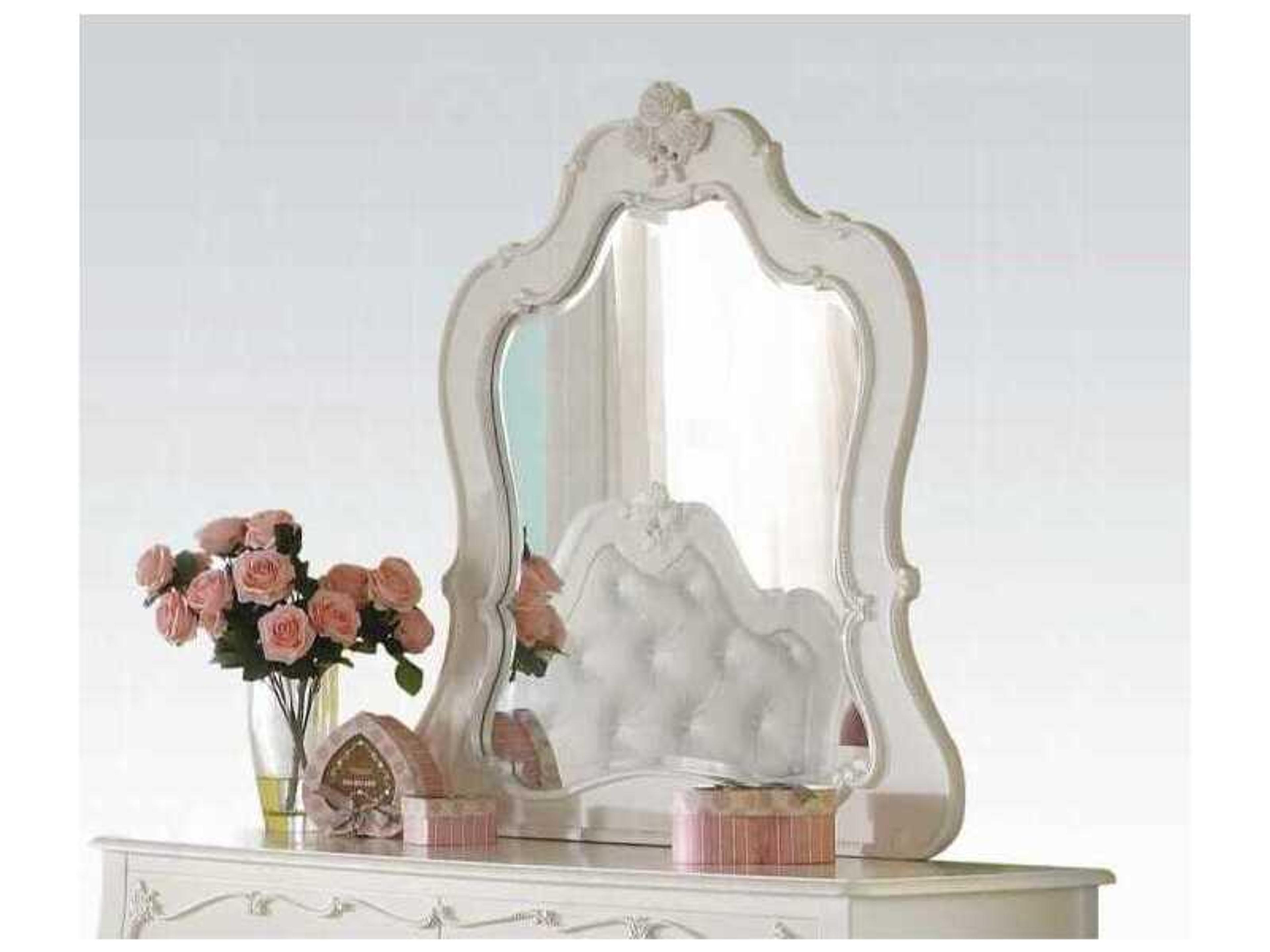 Pearl White Dresser Mirror