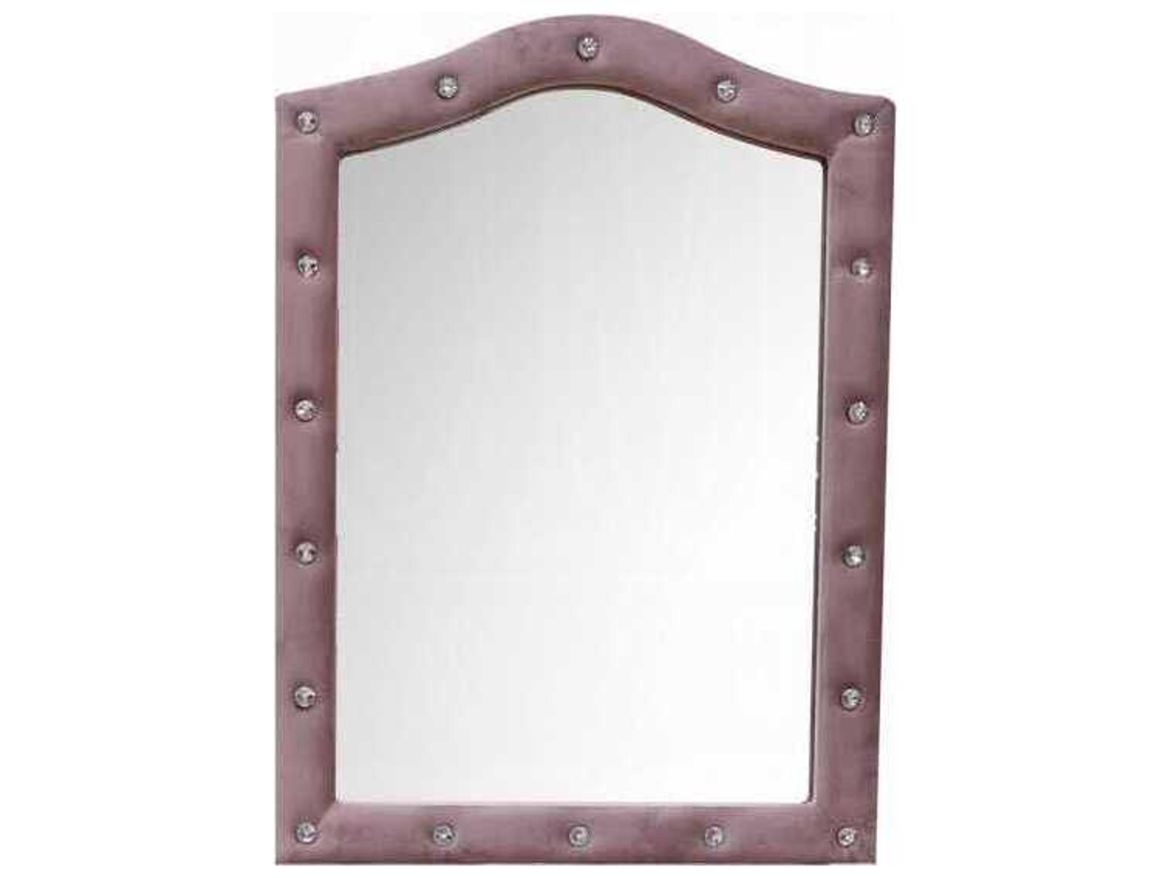 Acme Furniture Pink Fabric Wall Mirror