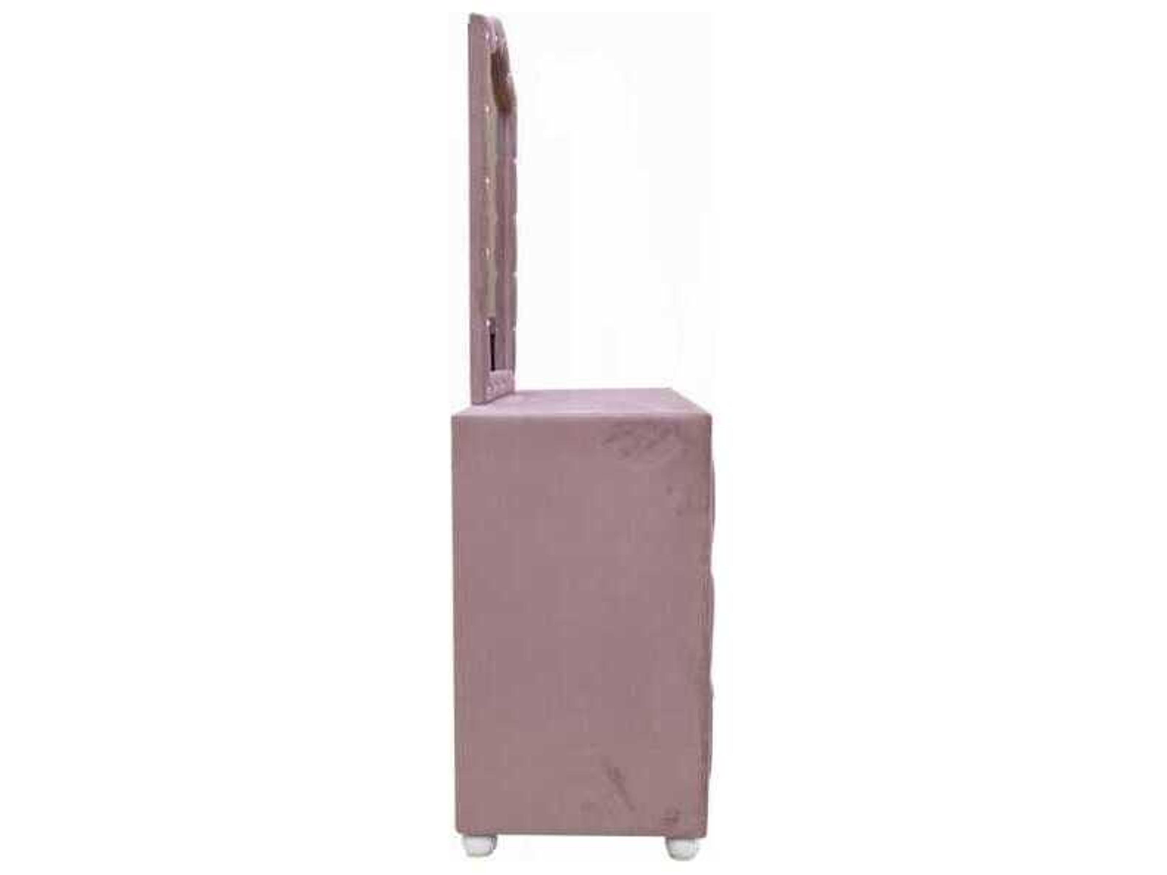 Acme Furniture Pink Fabric Wall Mirror