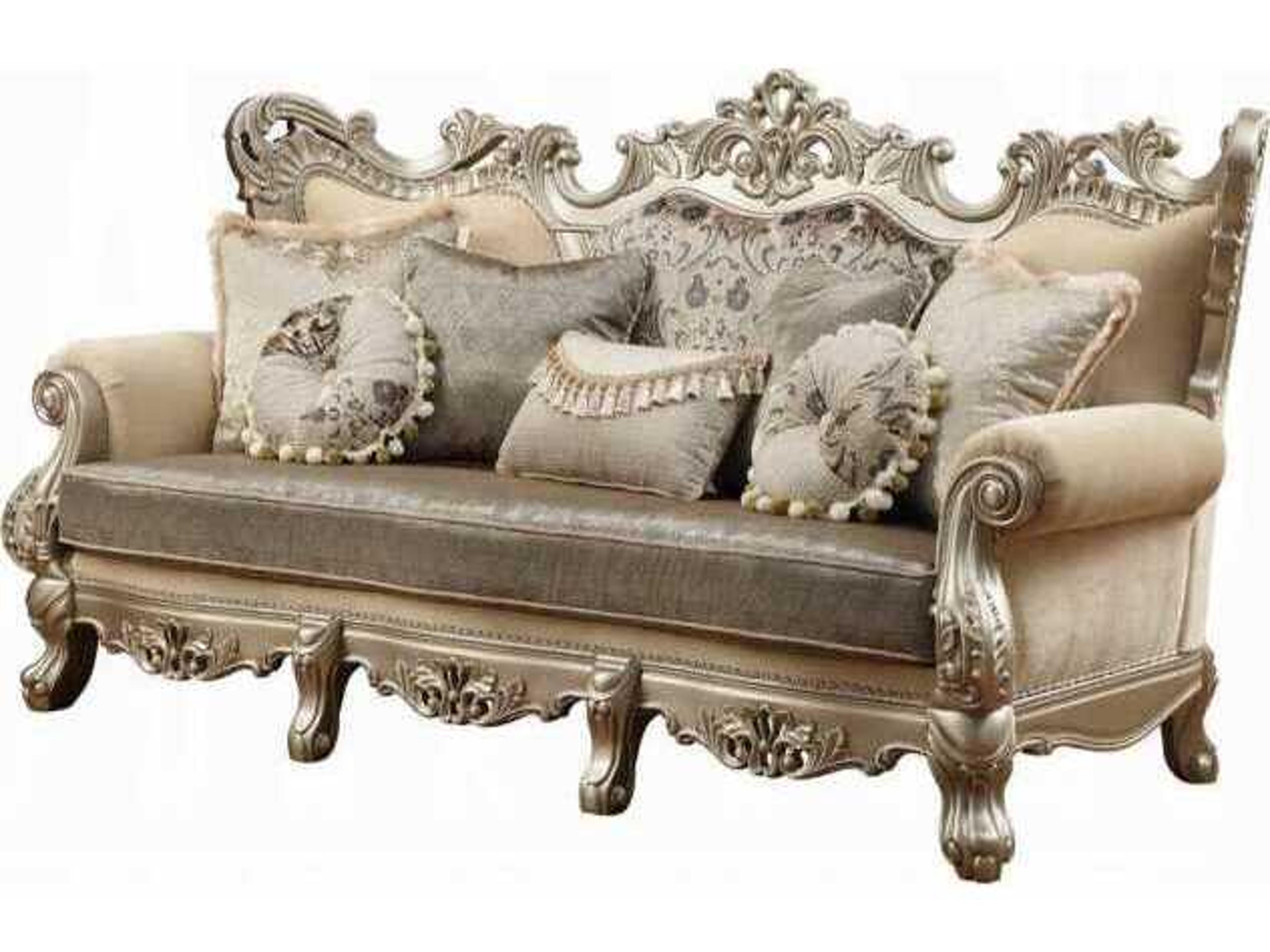 Ranita Fabric Champagne Upholstered Sofa