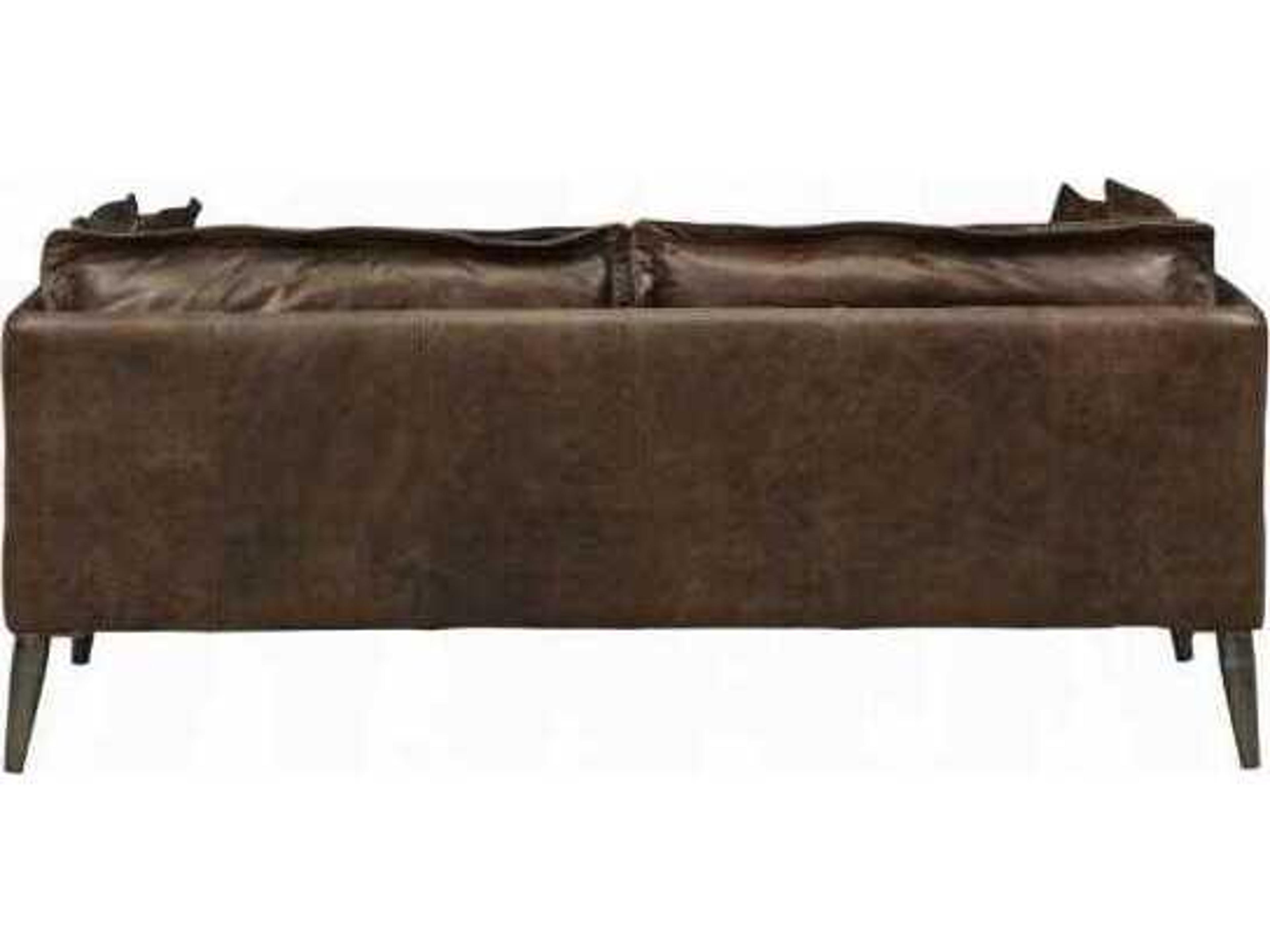 Acme Furniture Porchester Distress Chocolate Brown Leather Loveseat