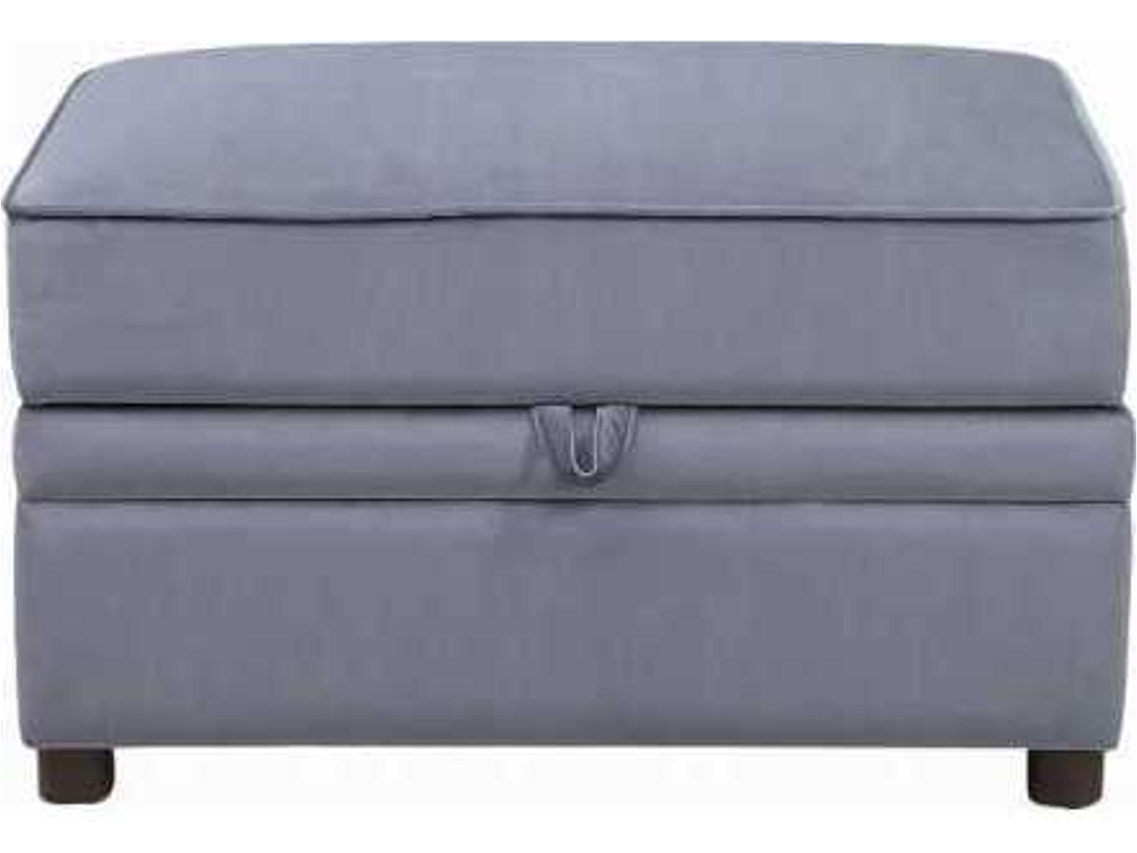 Acme Furniture Gray Velvet Upholstered Ottoman