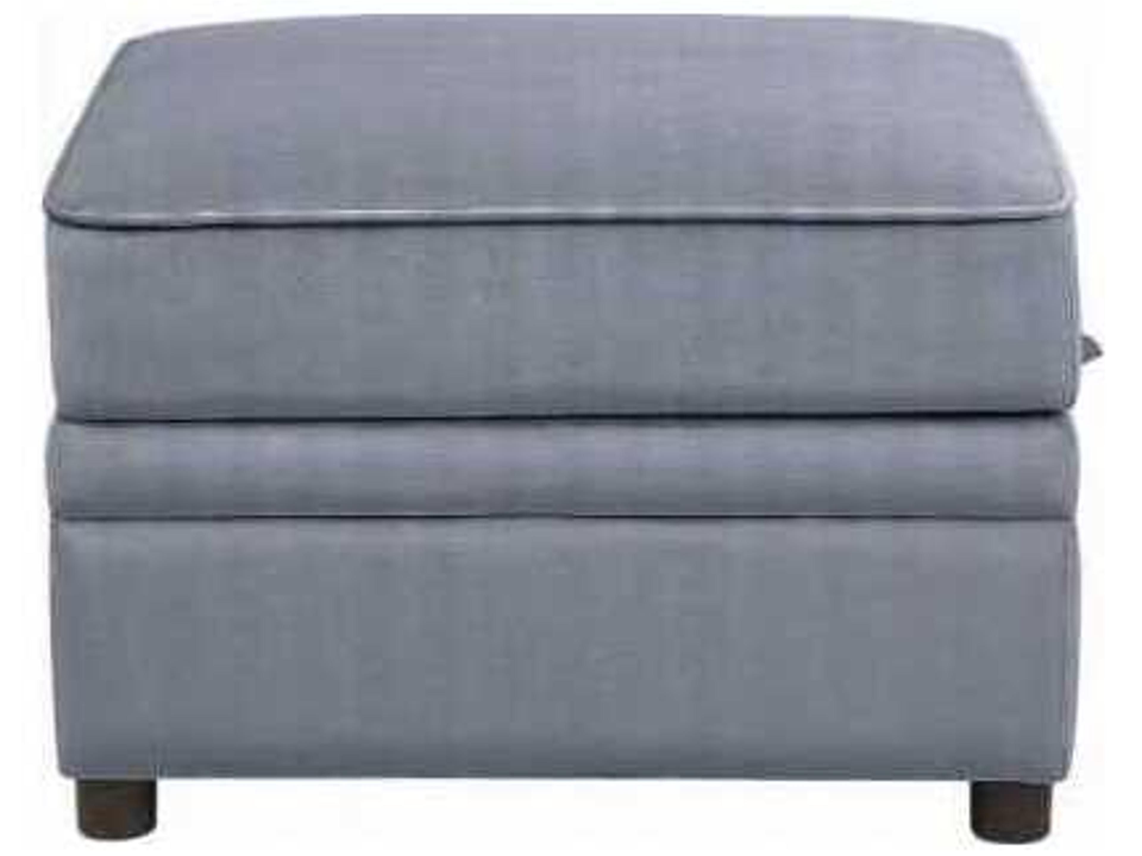Acme Furniture Gray Velvet Upholstered Ottoman