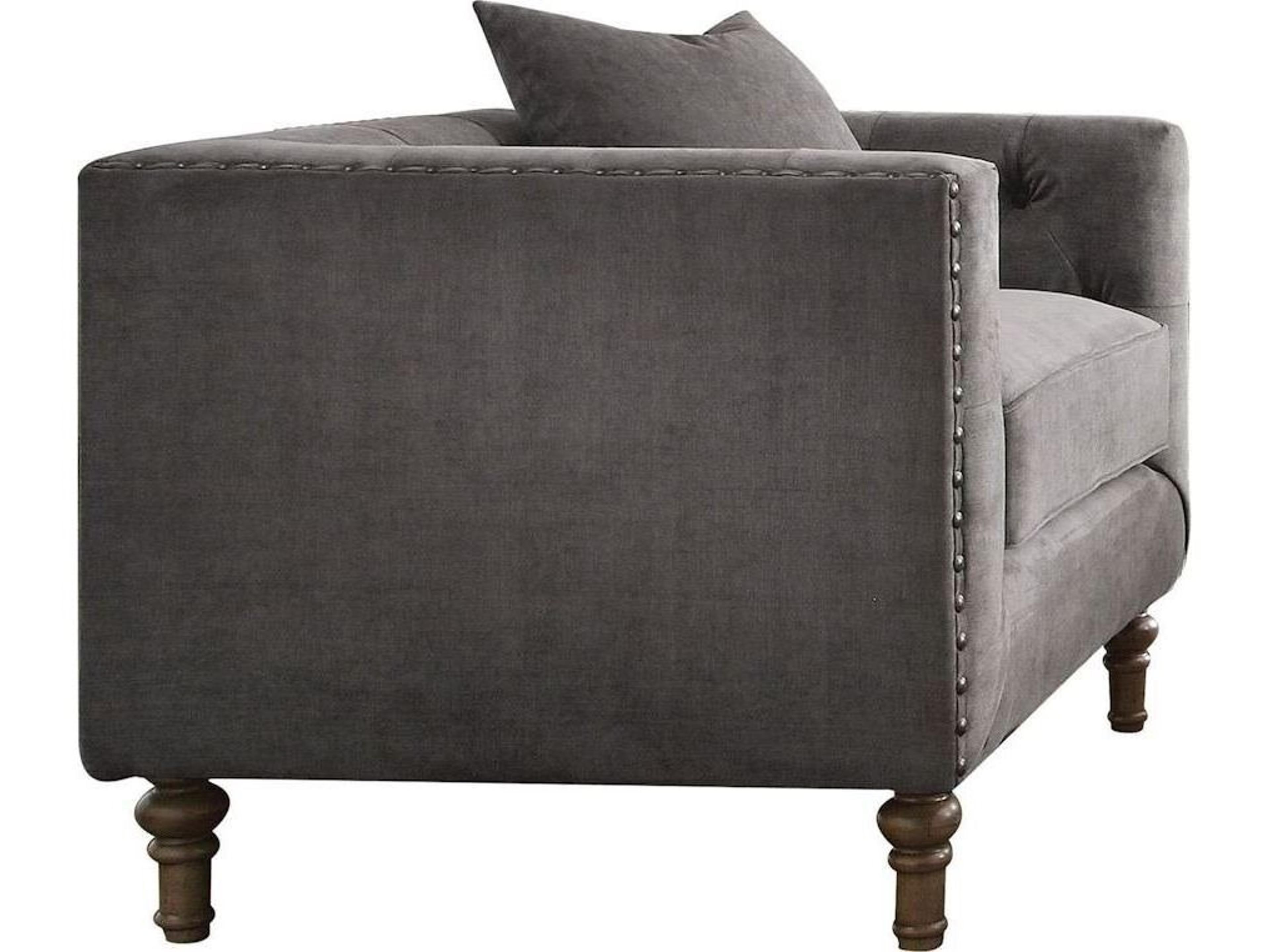 Sidonia Gray Velvet Accent Chair