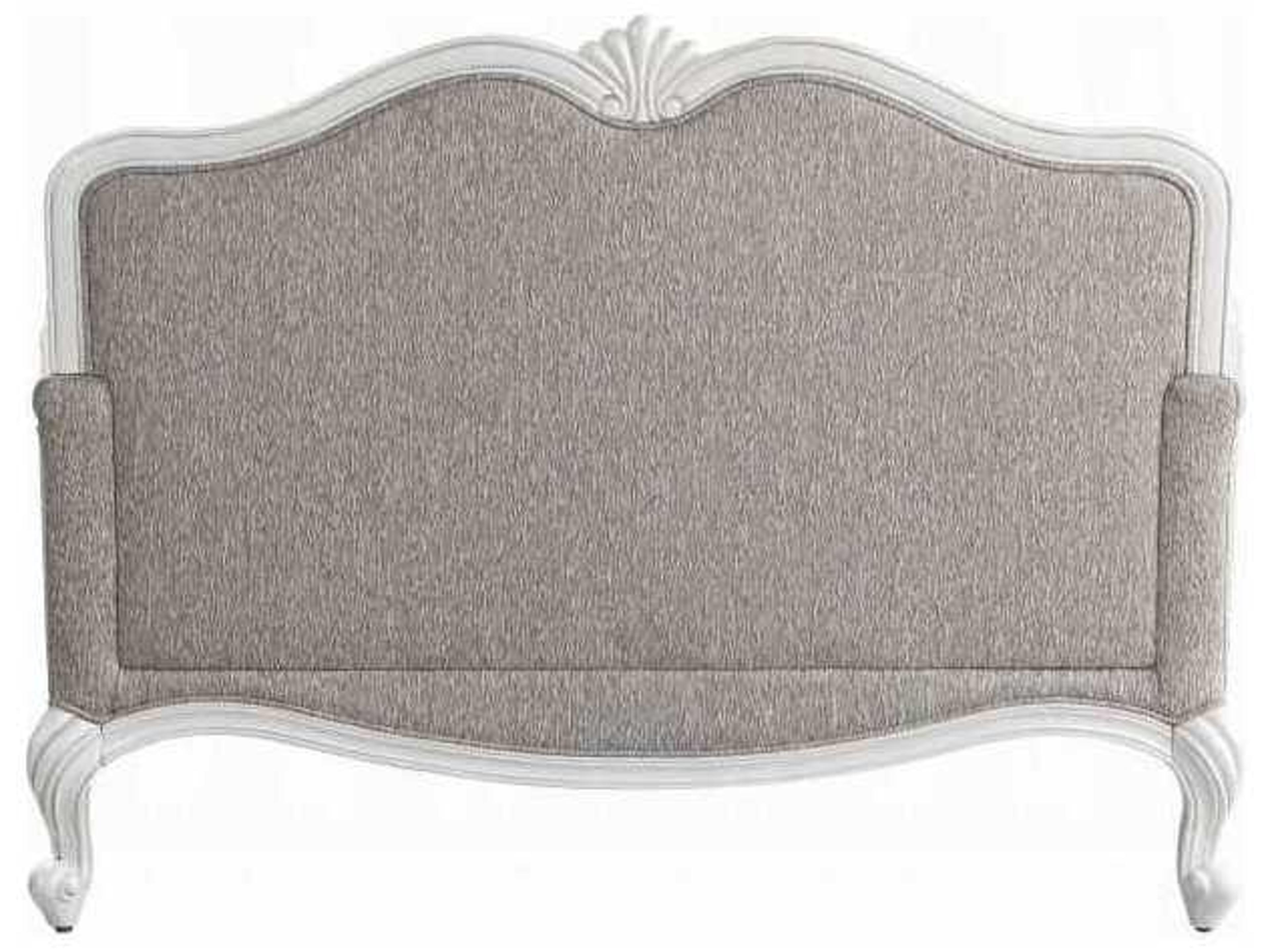 Acme Furniture Ciddrenar Fabric White Gray Upholstered Loveseat