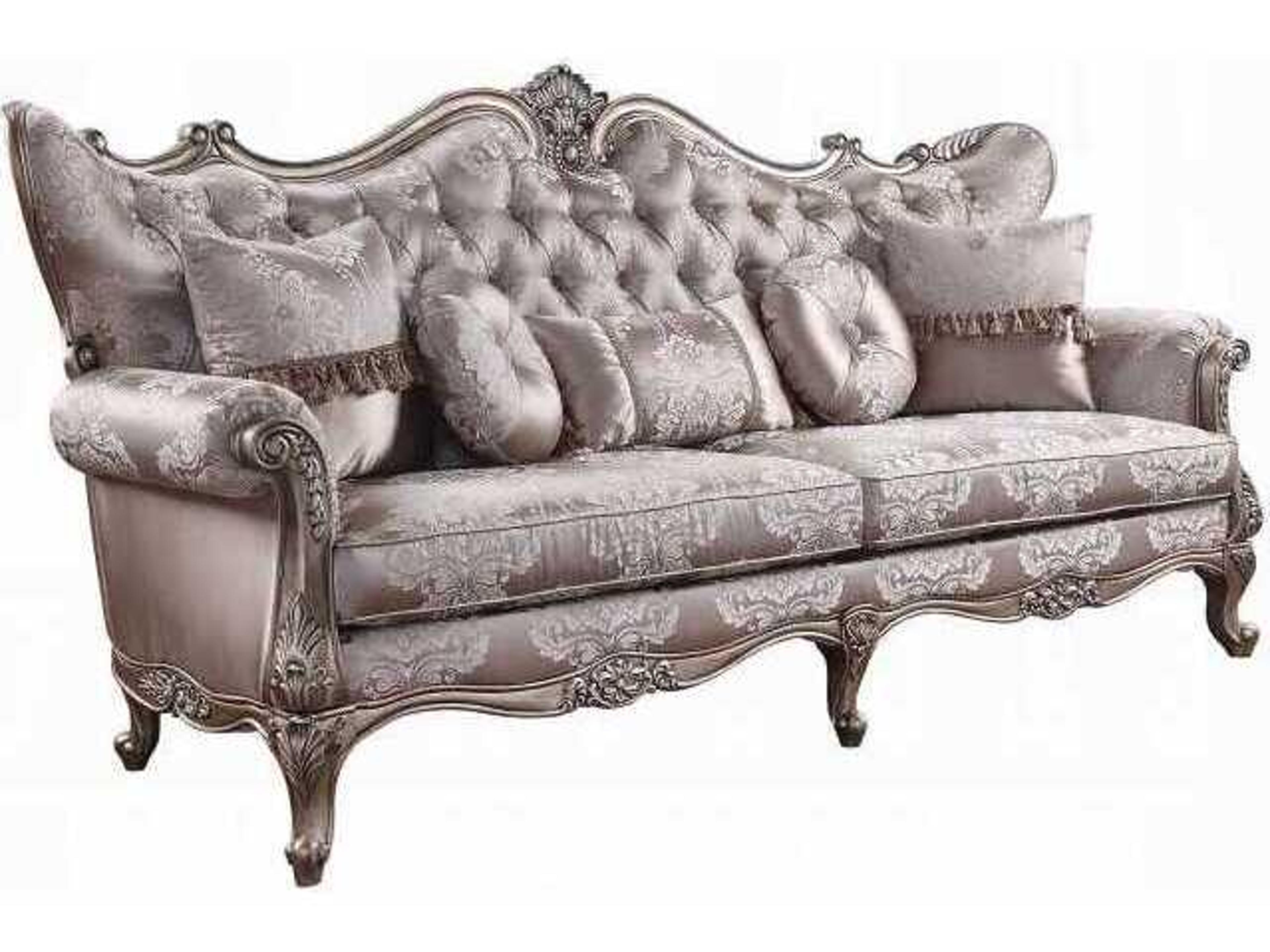 Jayceon Fabric Champagne Upholstered Sofa