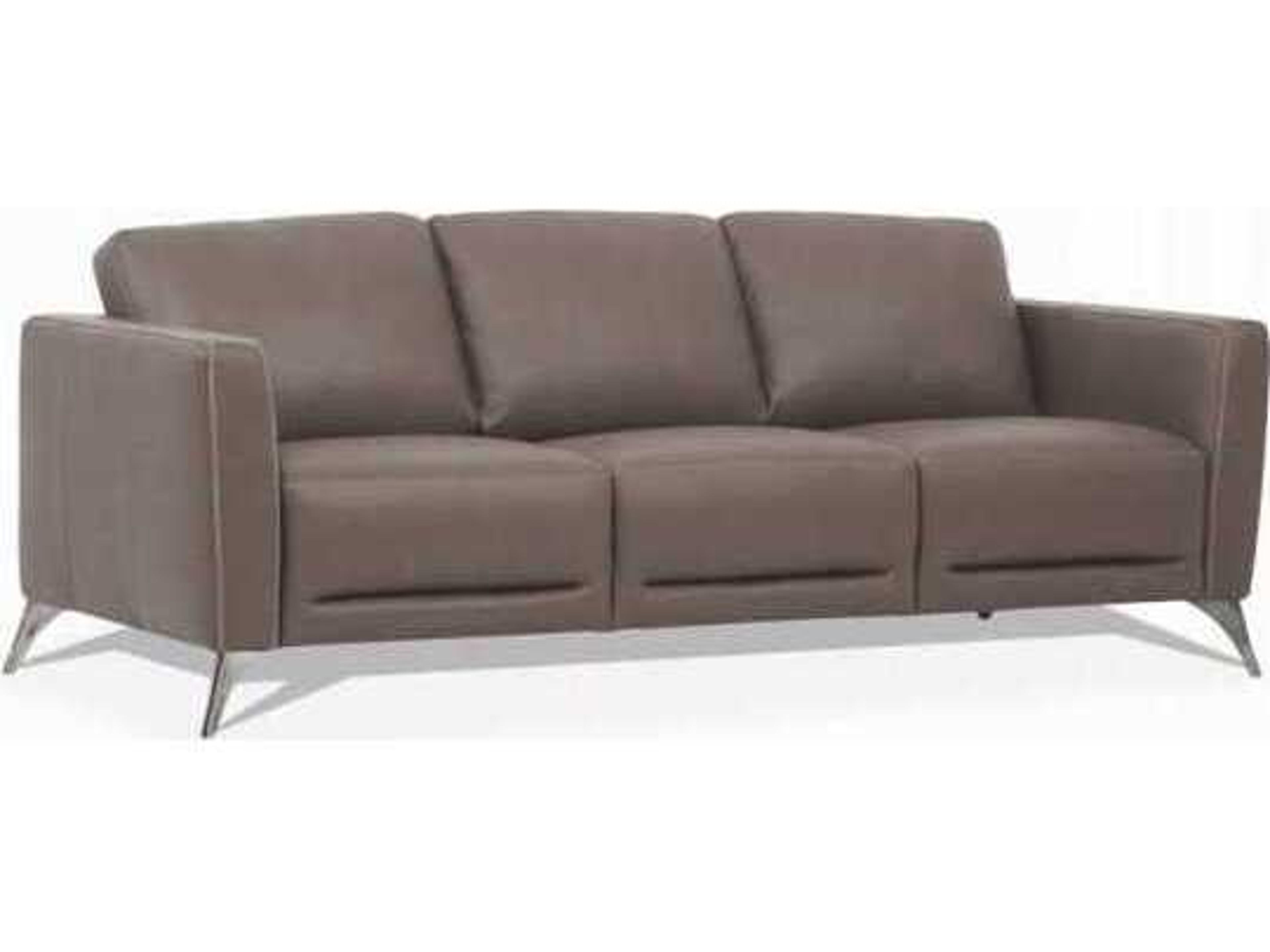 Malaga Taupe Brown Leather Sofa