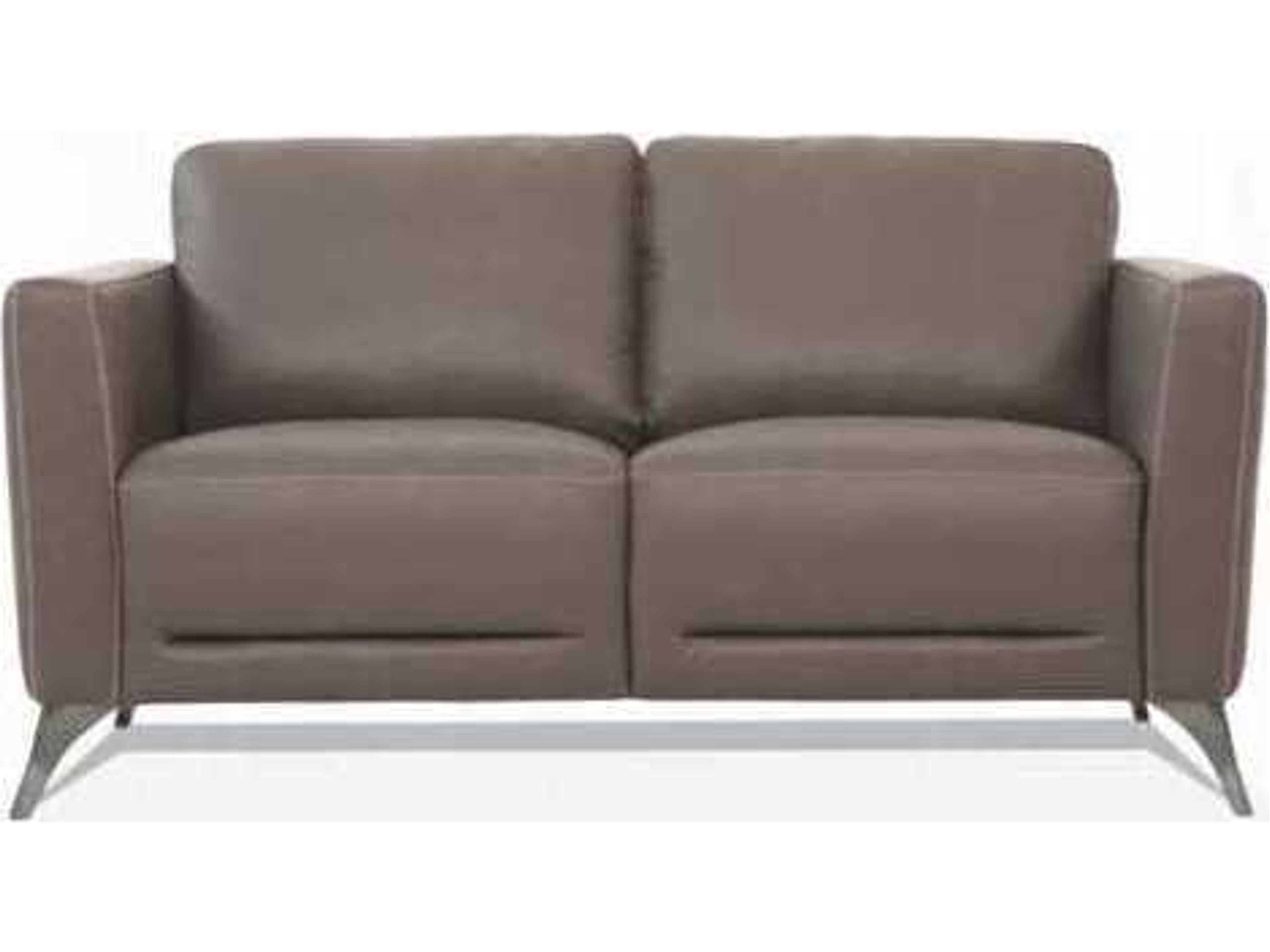 Acme Furniture Malaga Taupe Brown Leather Loveseat