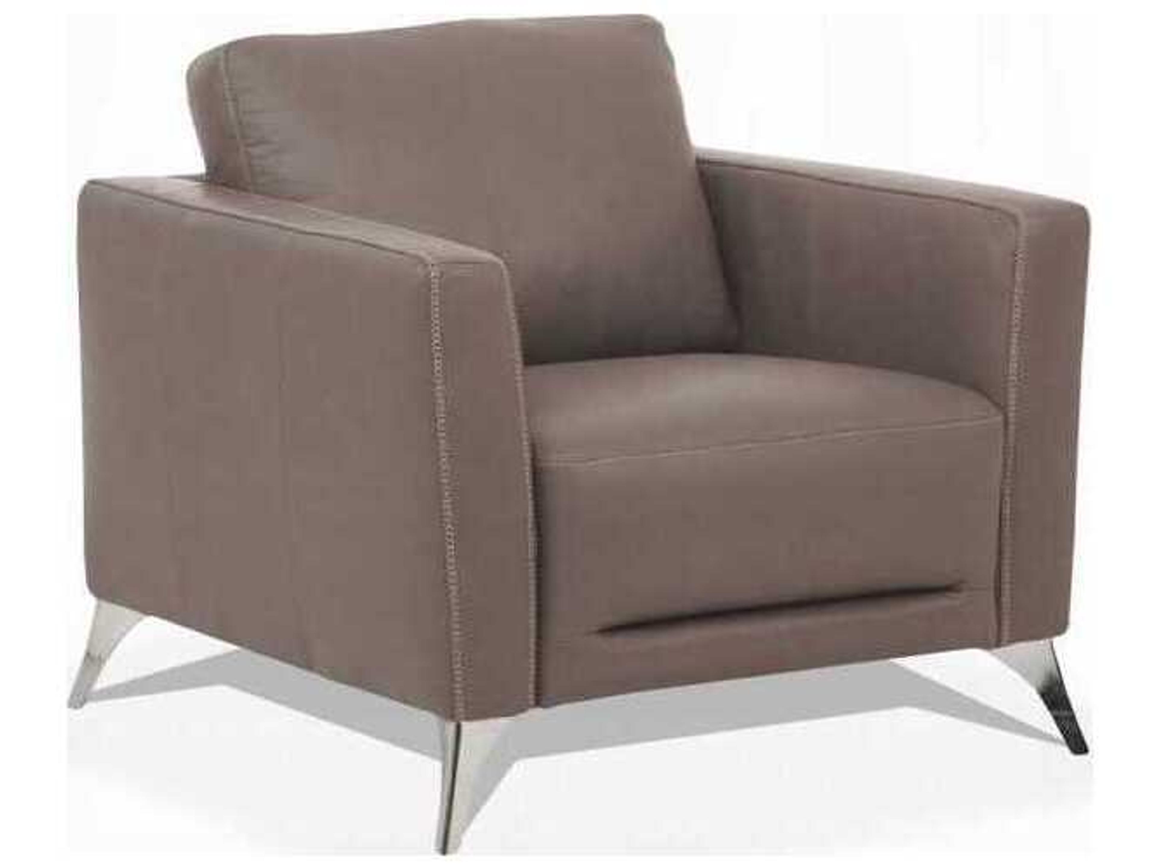 Malaga Brown Leather Accent Chair