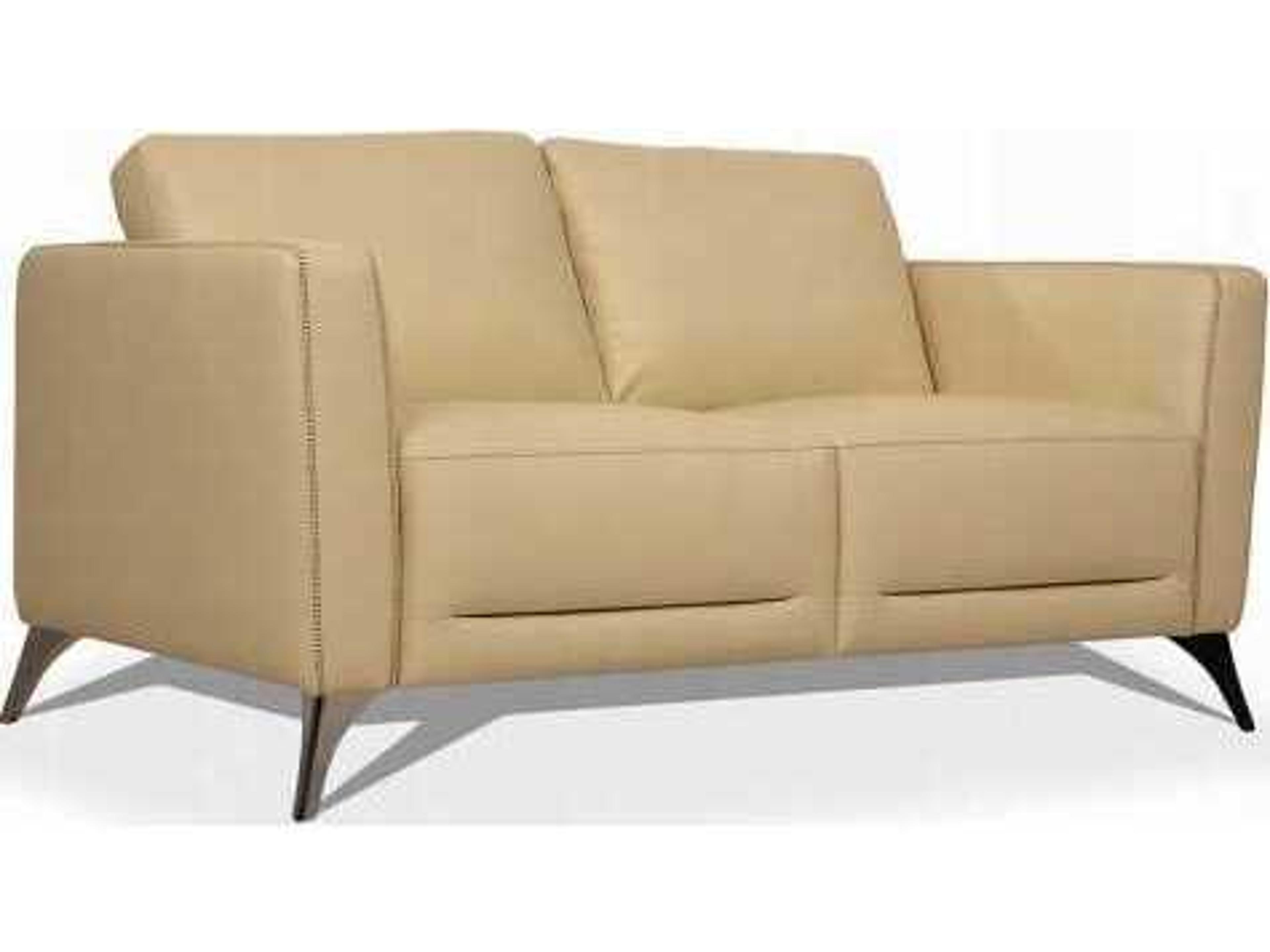 Malaga Cream Leather Loveseat