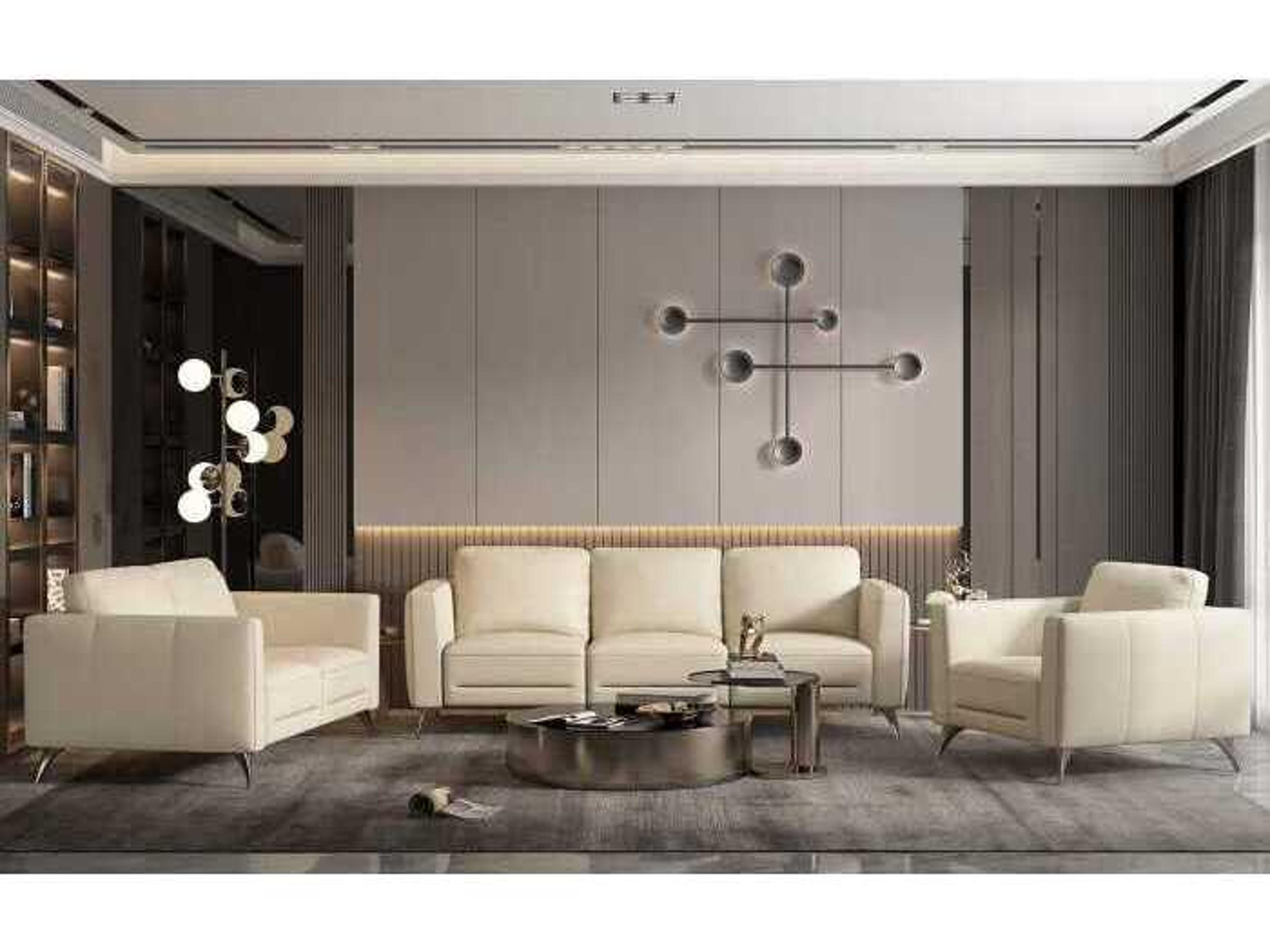 Acme Furniture Malaga Cream Leather Loveseat