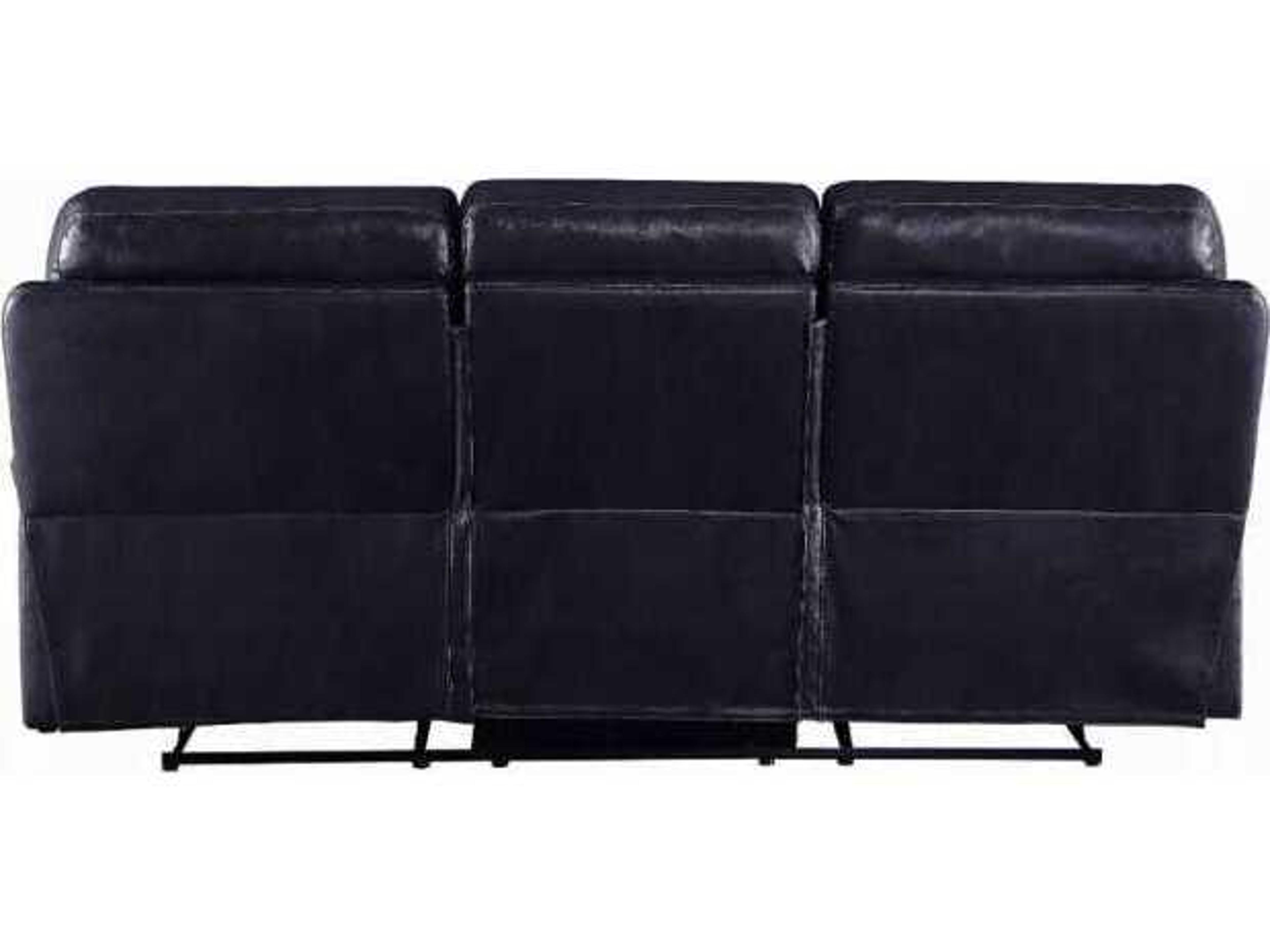 Acme Furniture Aashi Blue Faux Leather Sofa