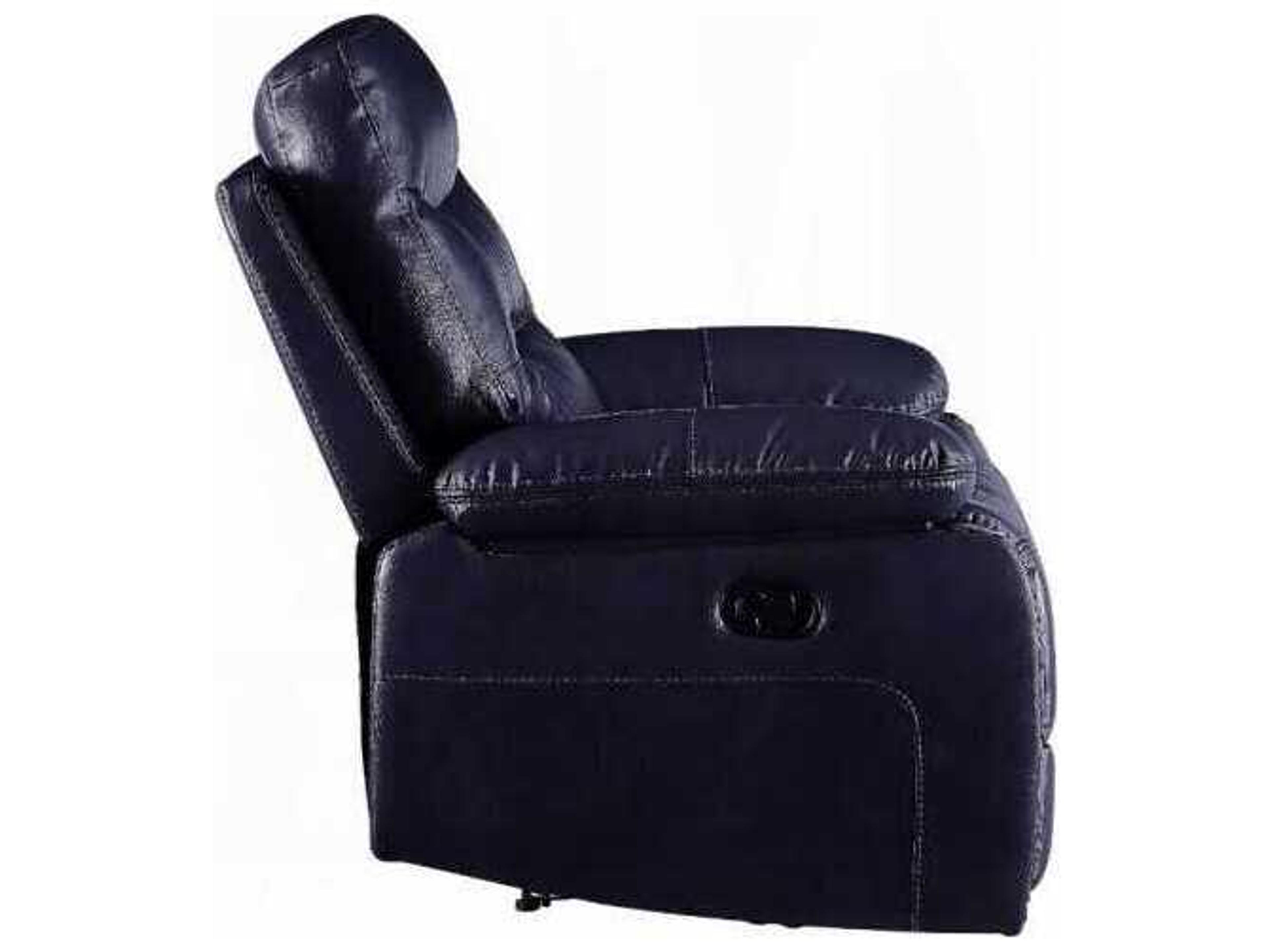 Acme Furniture Aashi Blue Faux Leather Loveseat