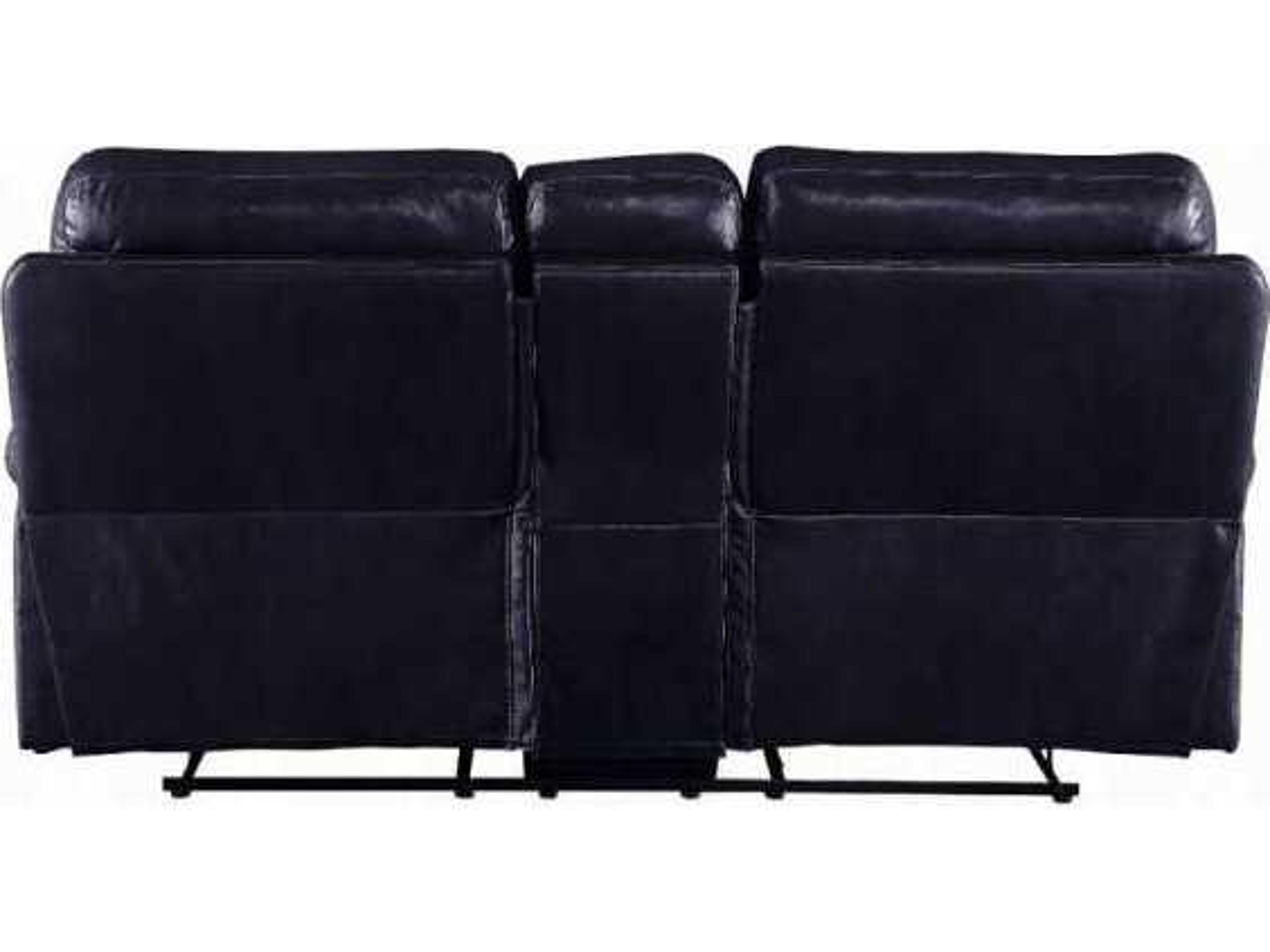 Acme Furniture Aashi Blue Faux Leather Loveseat