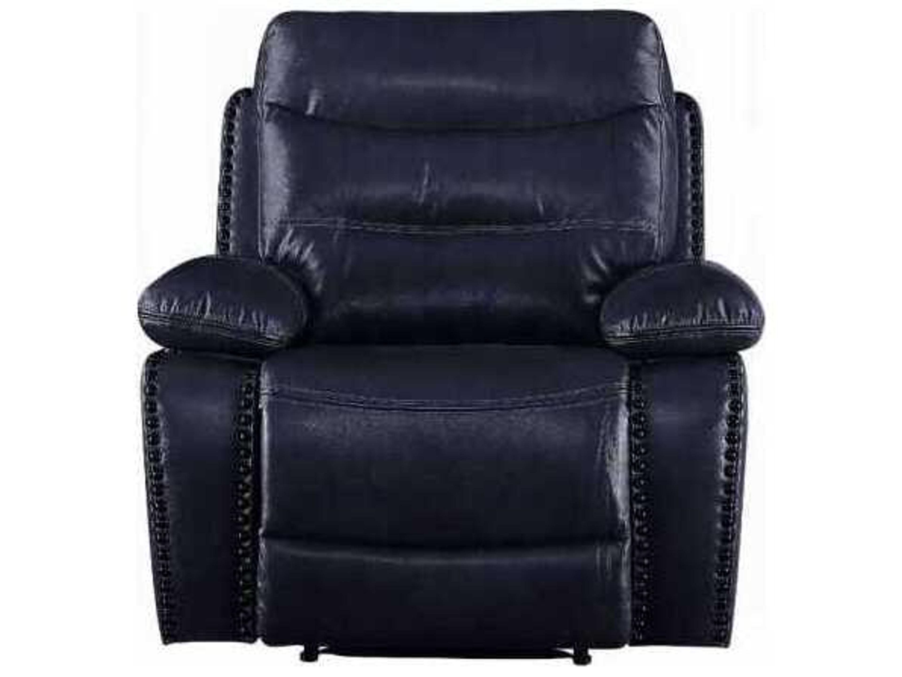 Acme Furniture Aashi Blue Faux Leather Recliner