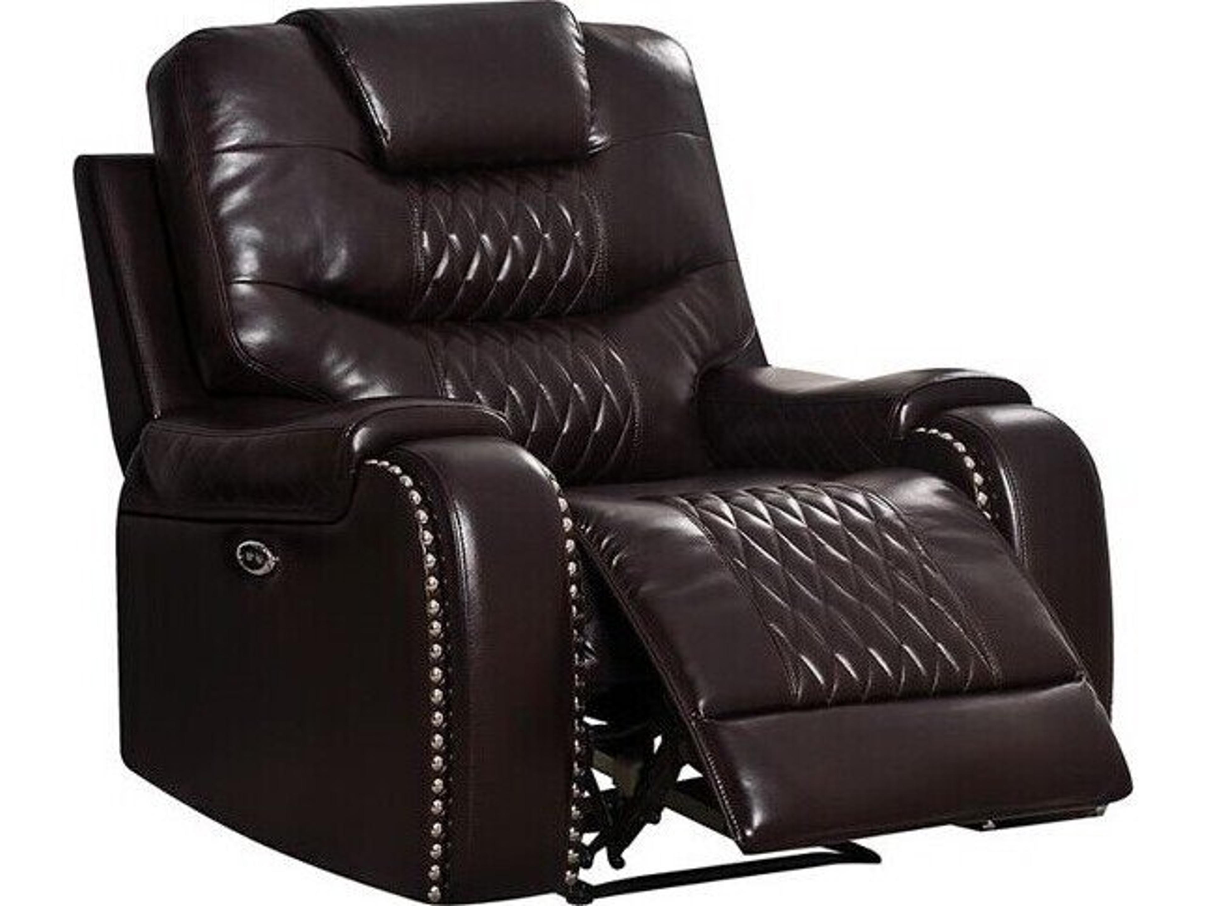 Acme Furniture Braylon Brown Synthetic Leather Faux Recliner