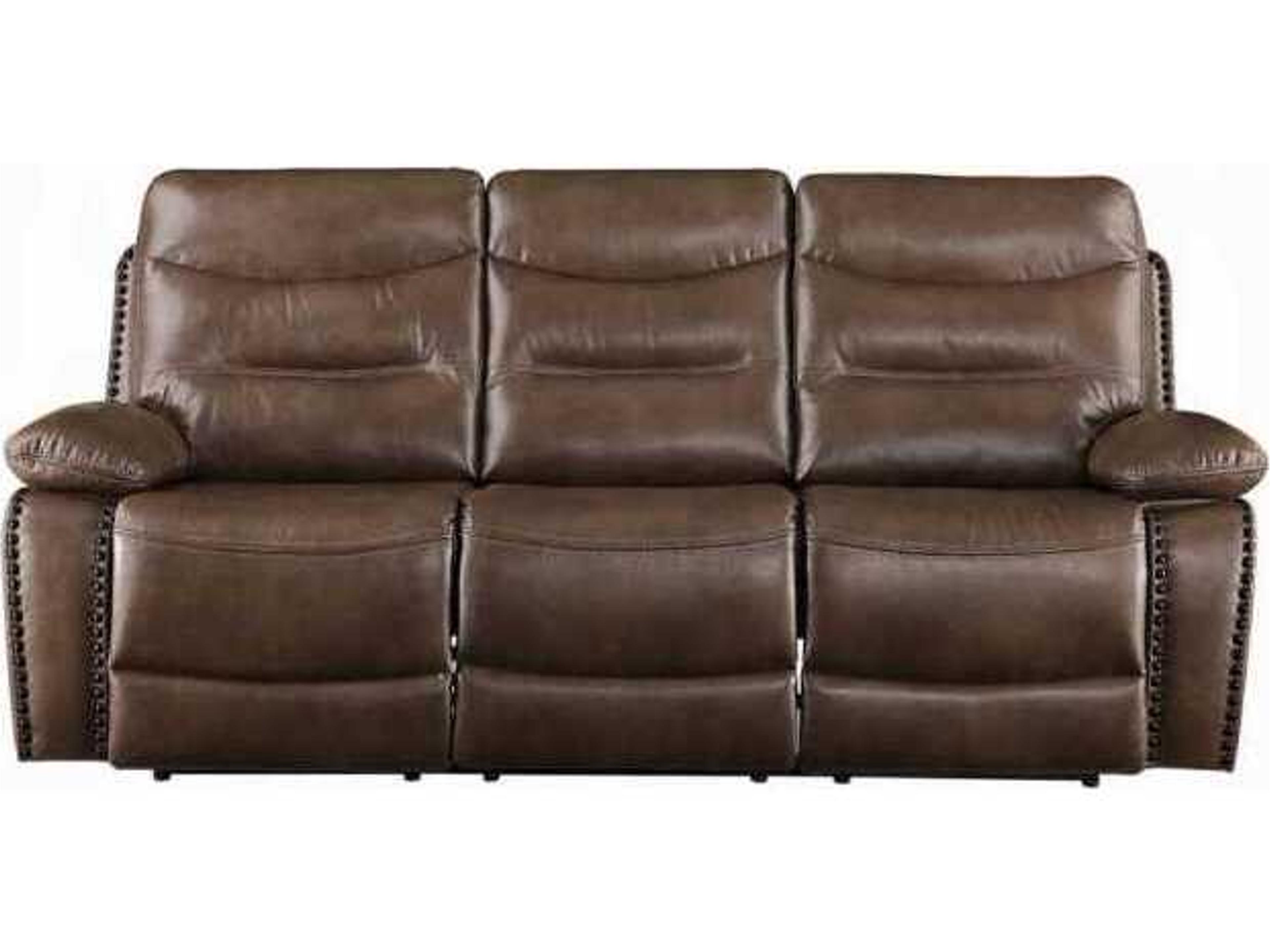 Acme Furniture Aashi Brown Faux Leather Sofa