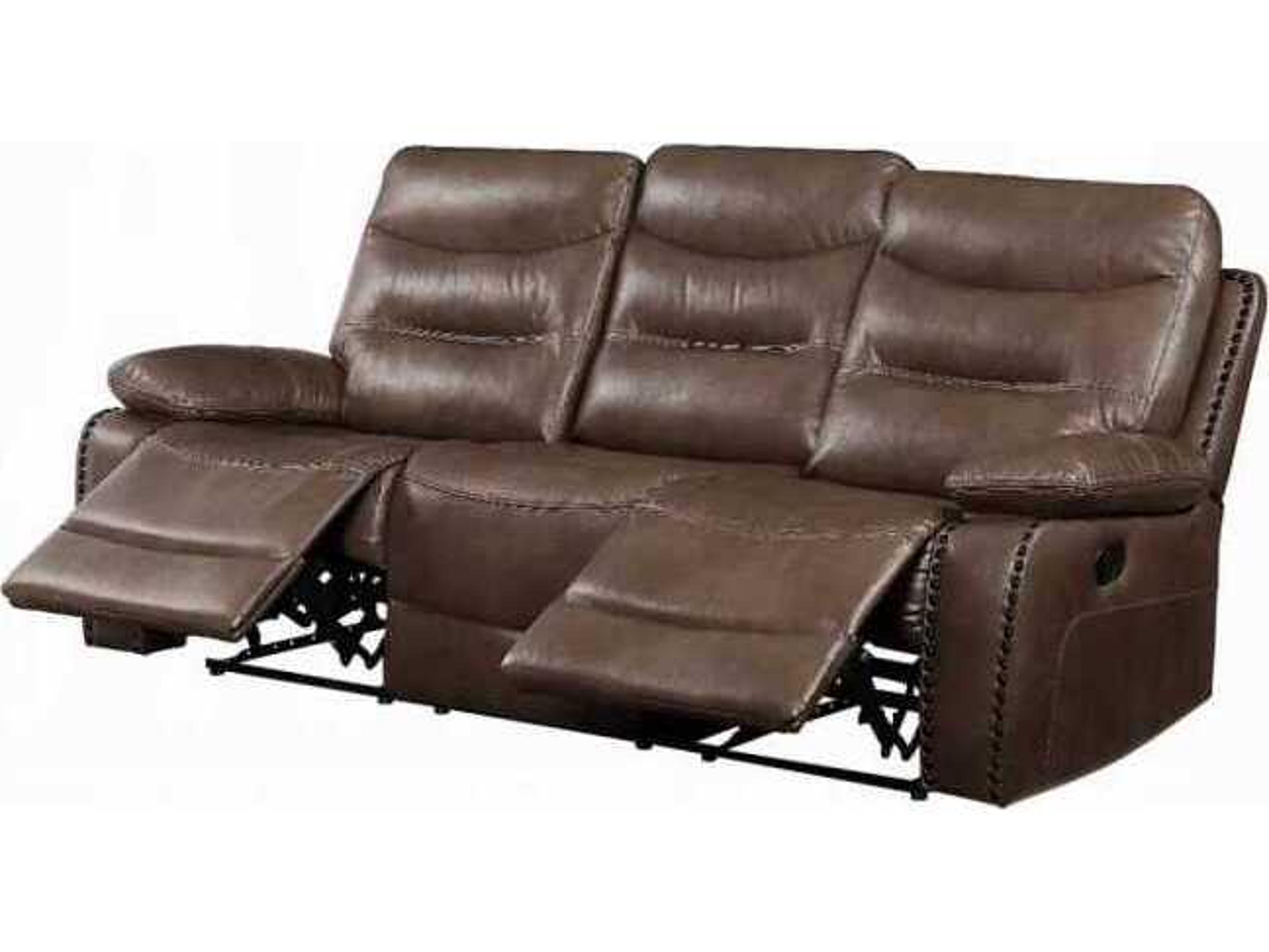 Acme Furniture Aashi Brown Faux Leather Sofa