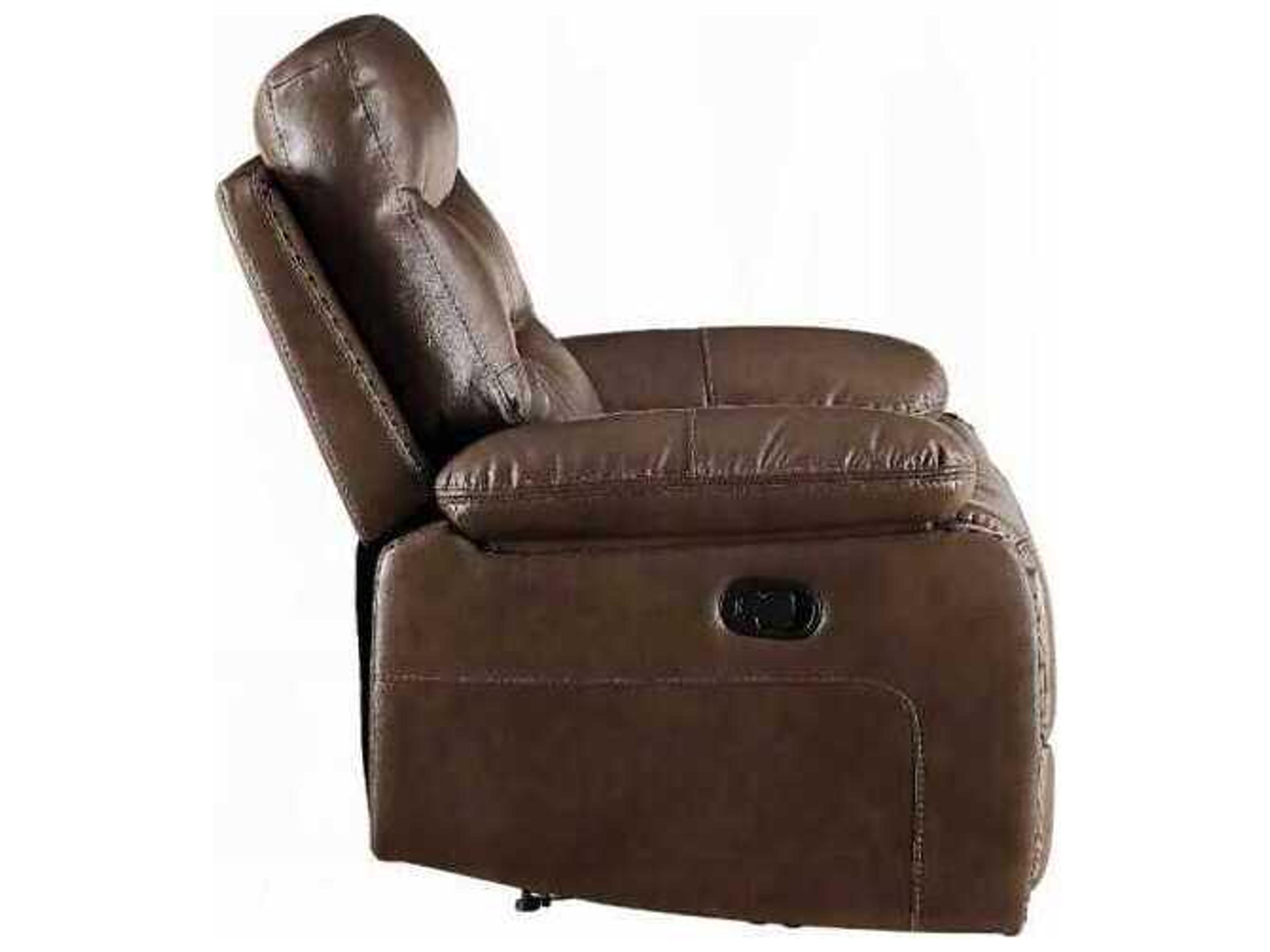 Acme Furniture Aashi Brown Faux Leather Loveseat