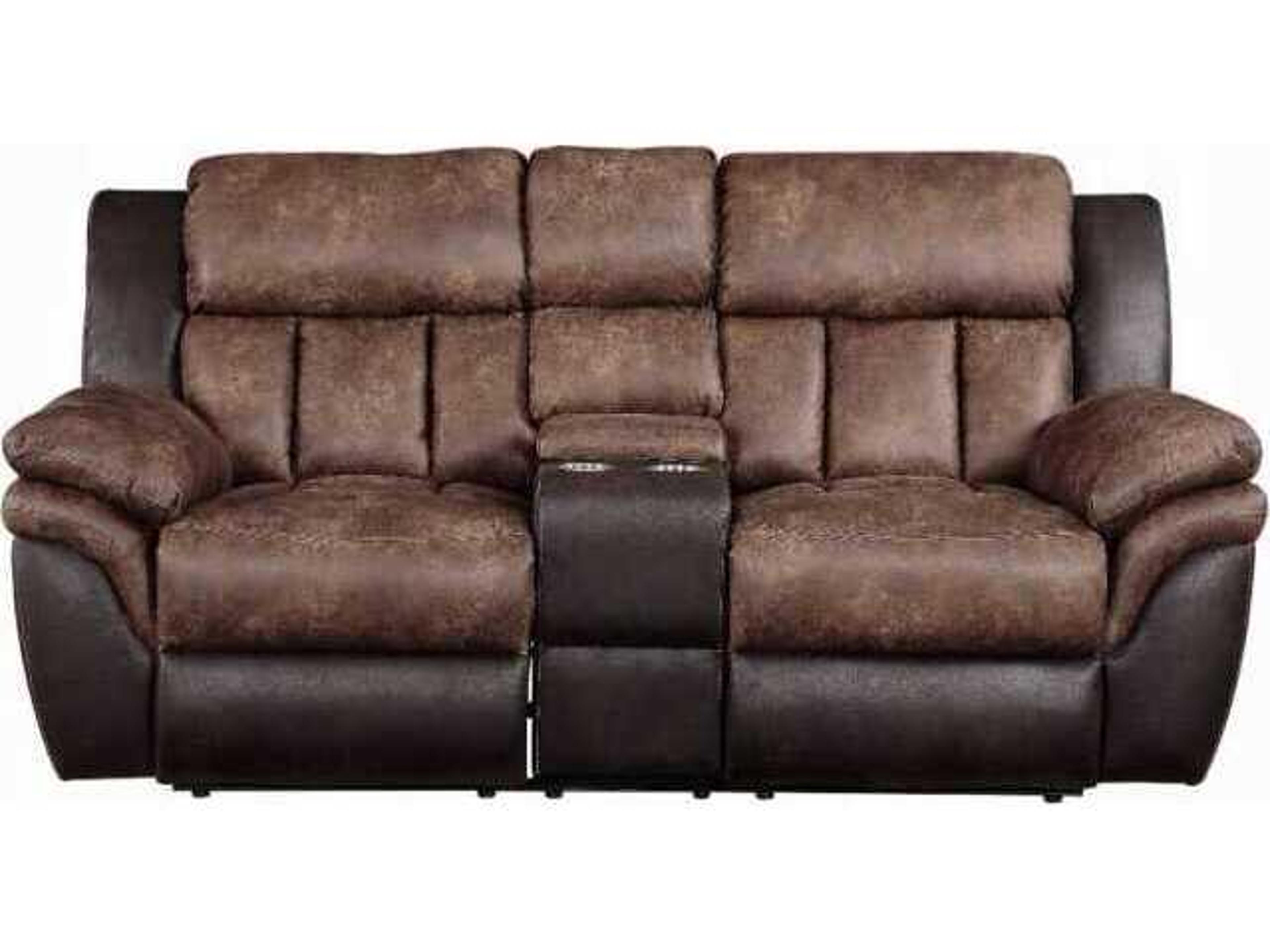 Acme Furniture Jaylen Toffee Espresso Polished Microfiber Brown Upholstered Loveseat