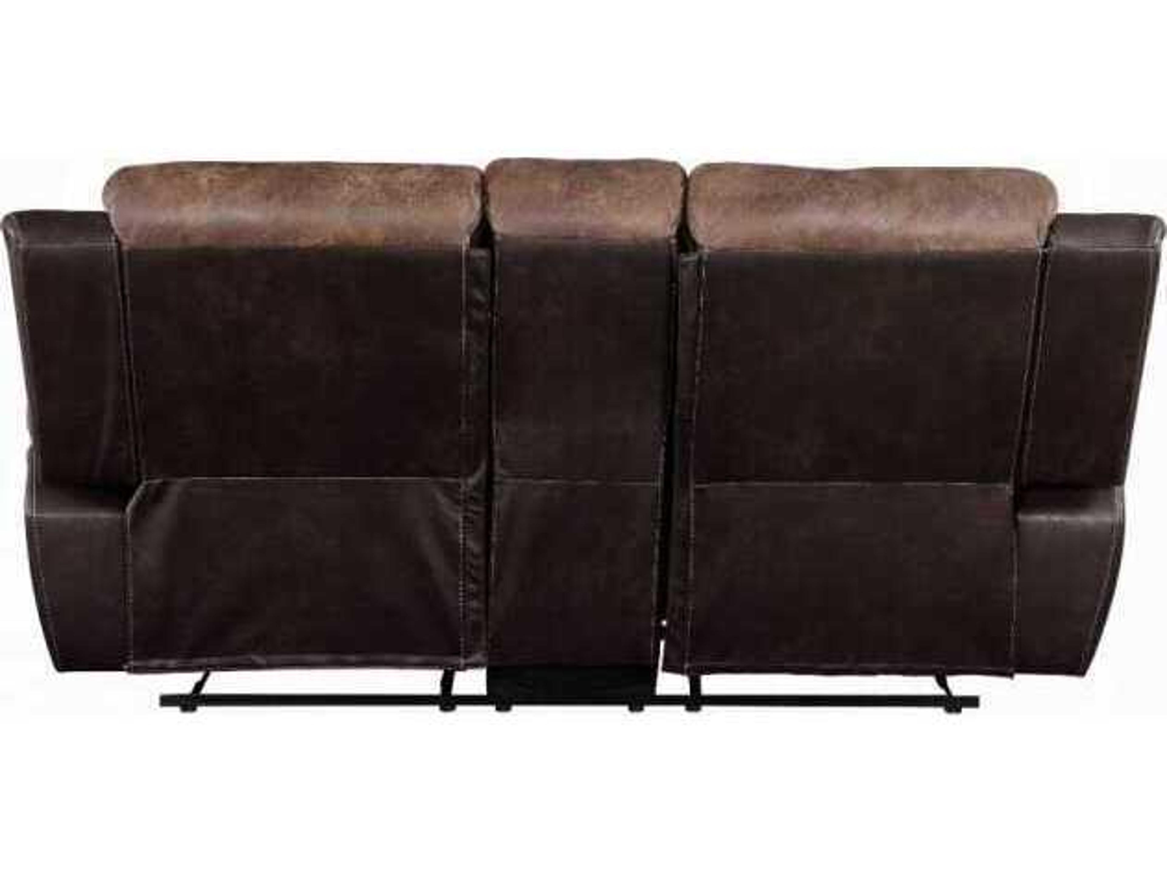 Acme Furniture Jaylen Toffee Espresso Polished Microfiber Brown Upholstered Loveseat