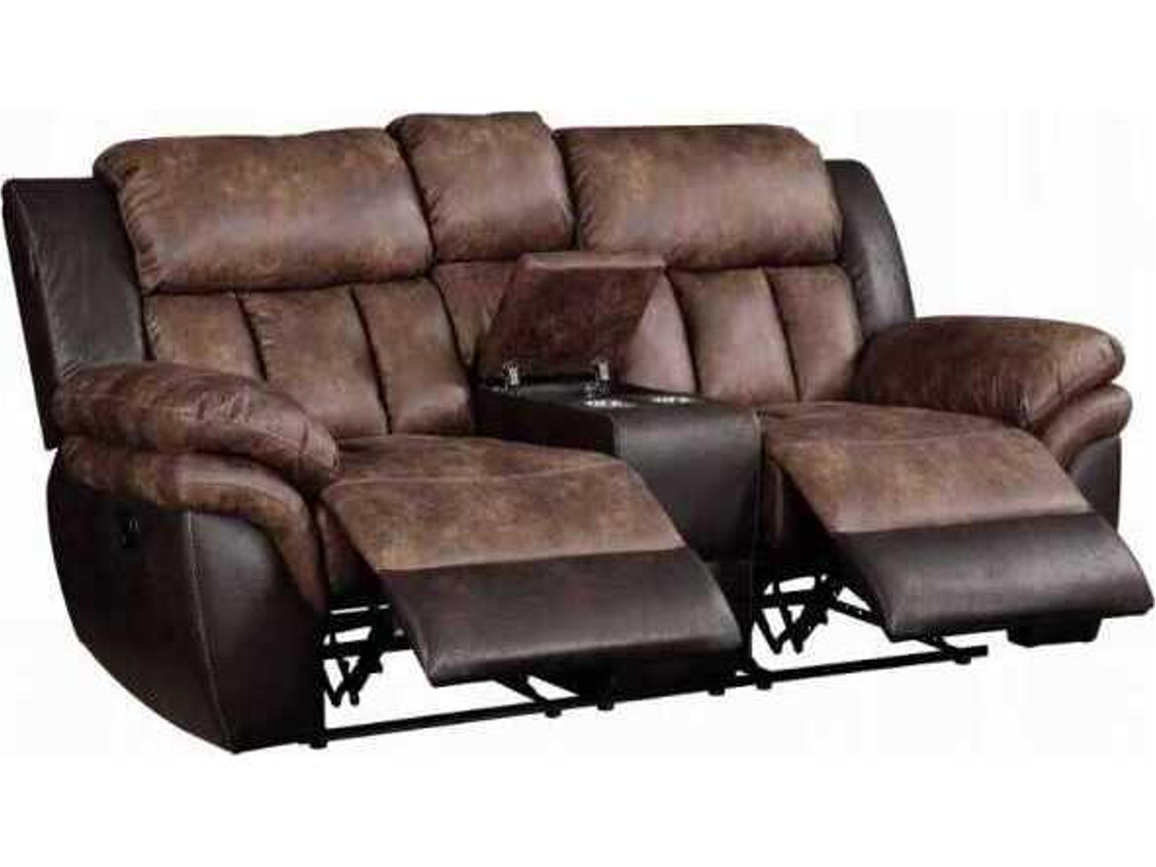 Acme Furniture Jaylen Toffee Espresso Polished Microfiber Brown Upholstered Loveseat