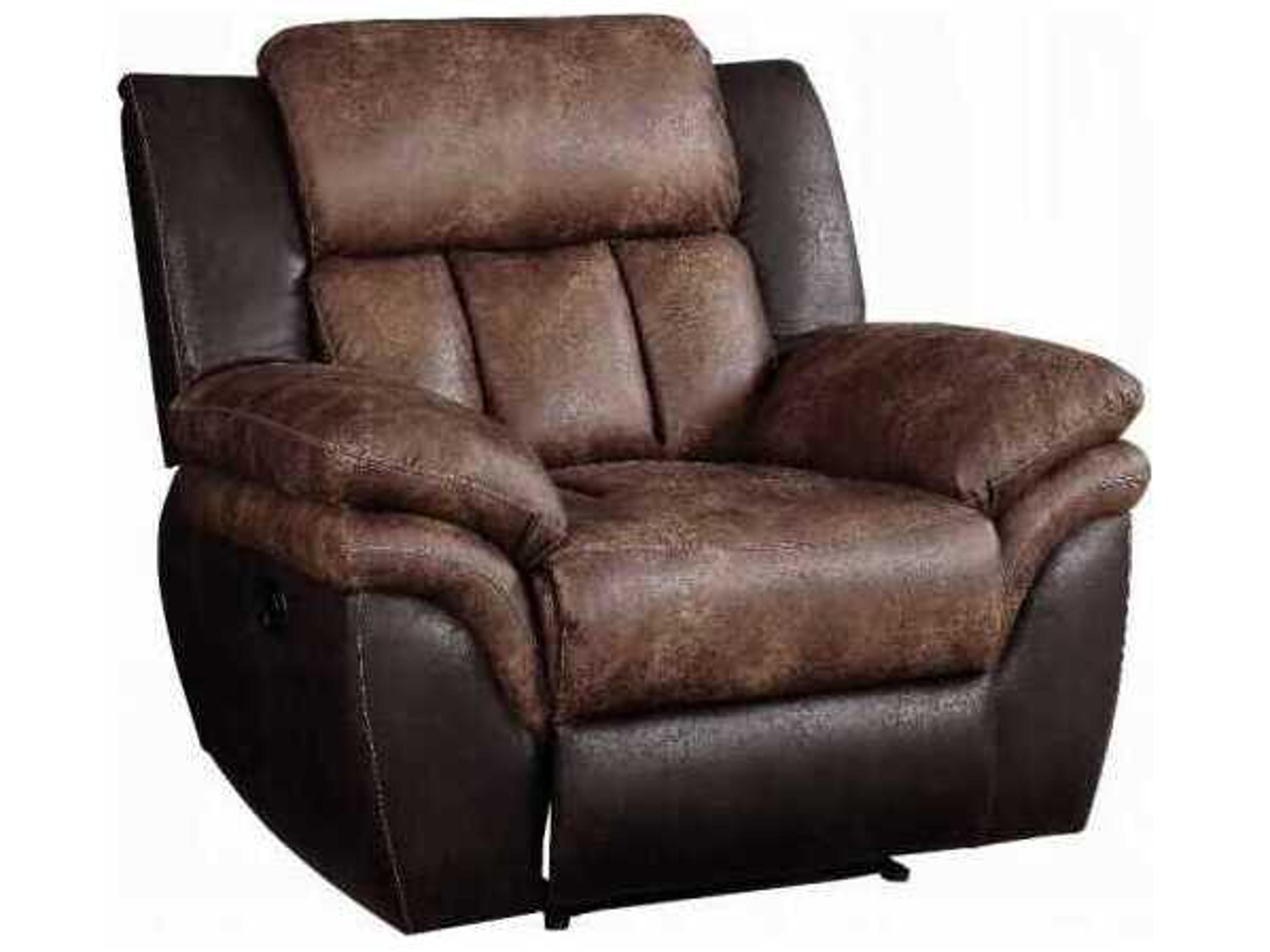 Jaylen Toffee Espresso Polished Microfiber Brown Upholstered Recliner