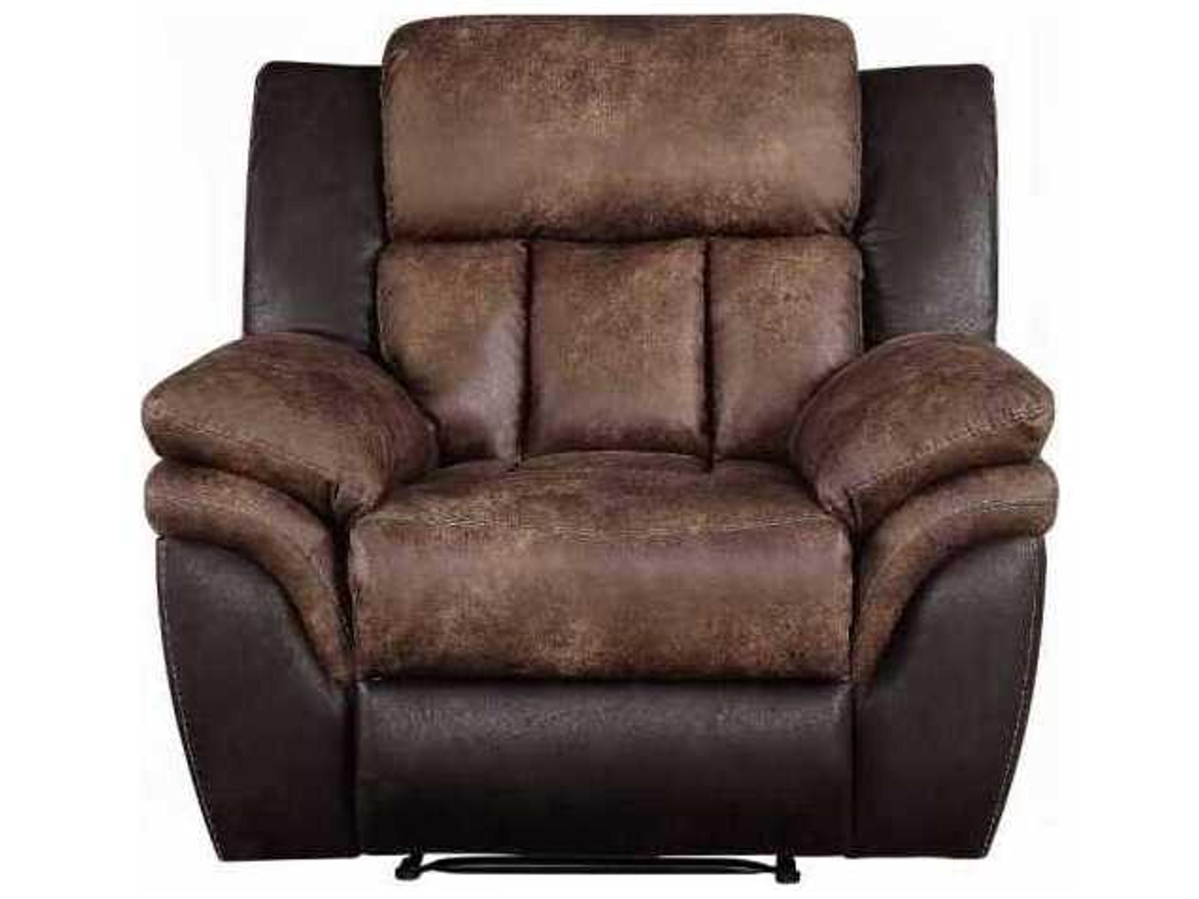 Acme Furniture Jaylen Toffee Espresso Polished Microfiber Brown Upholstered Recliner