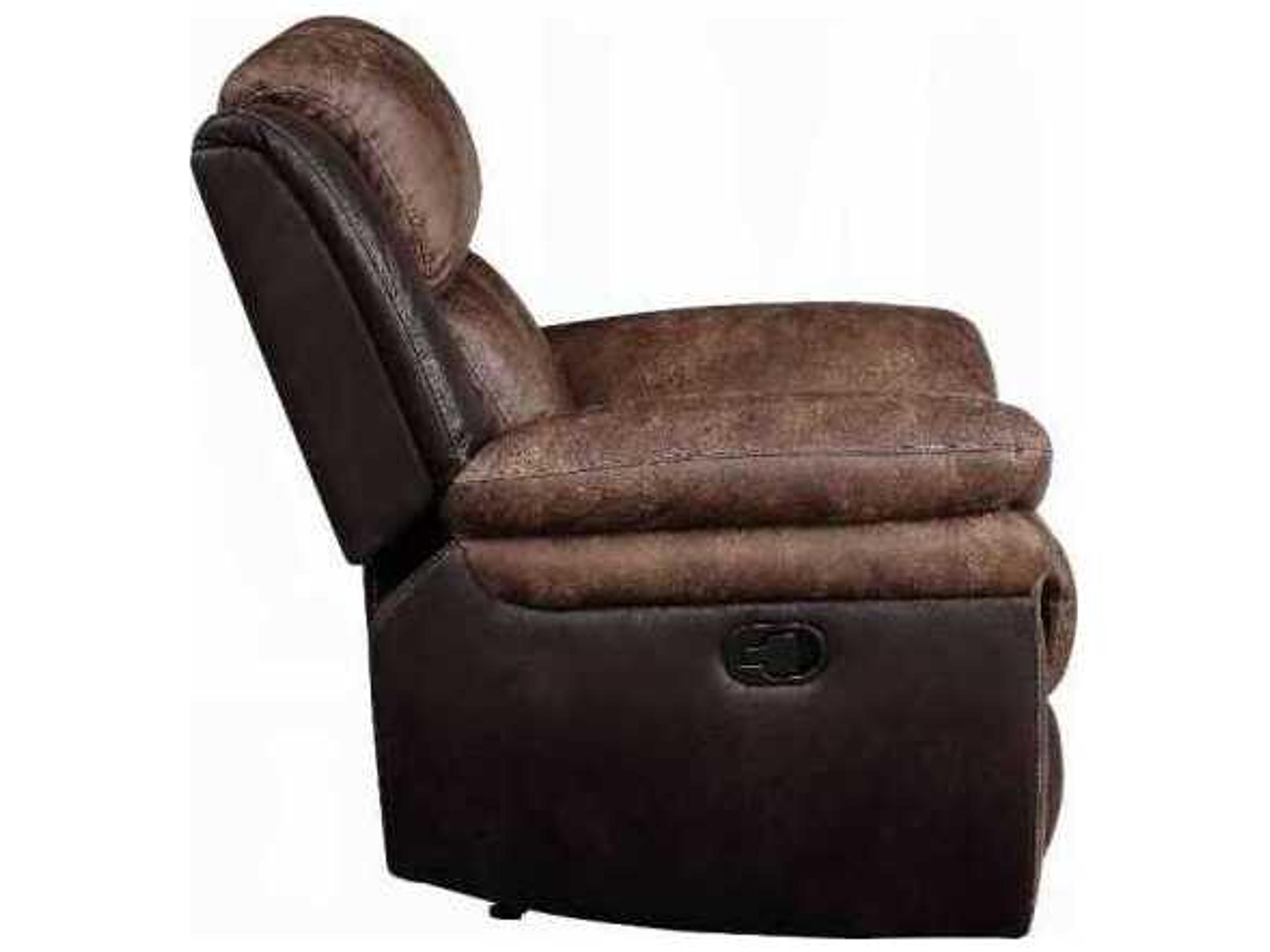 Acme Furniture Jaylen Toffee Espresso Polished Microfiber Brown Upholstered Recliner