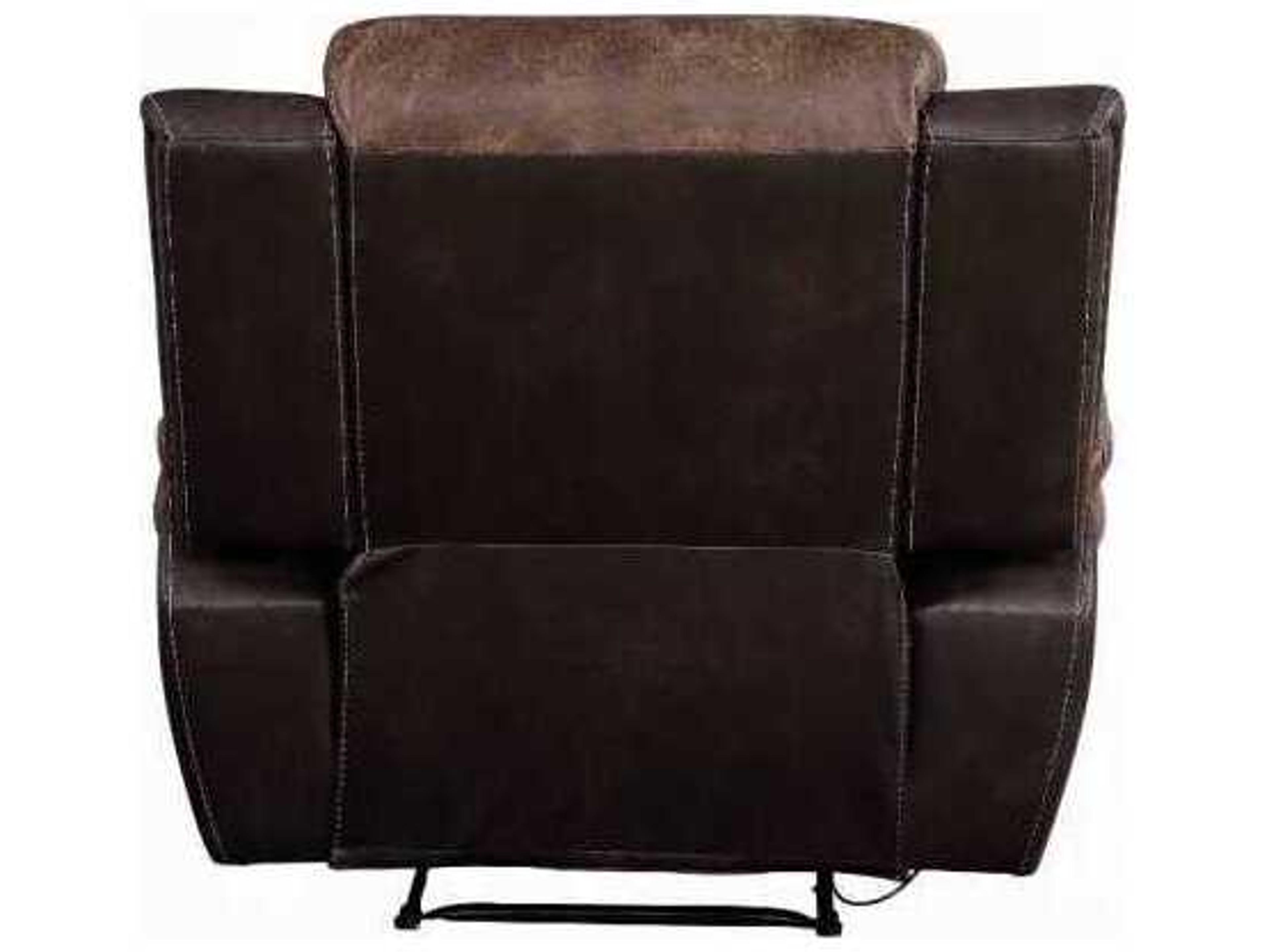 Acme Furniture Jaylen Toffee Espresso Polished Microfiber Brown Upholstered Recliner