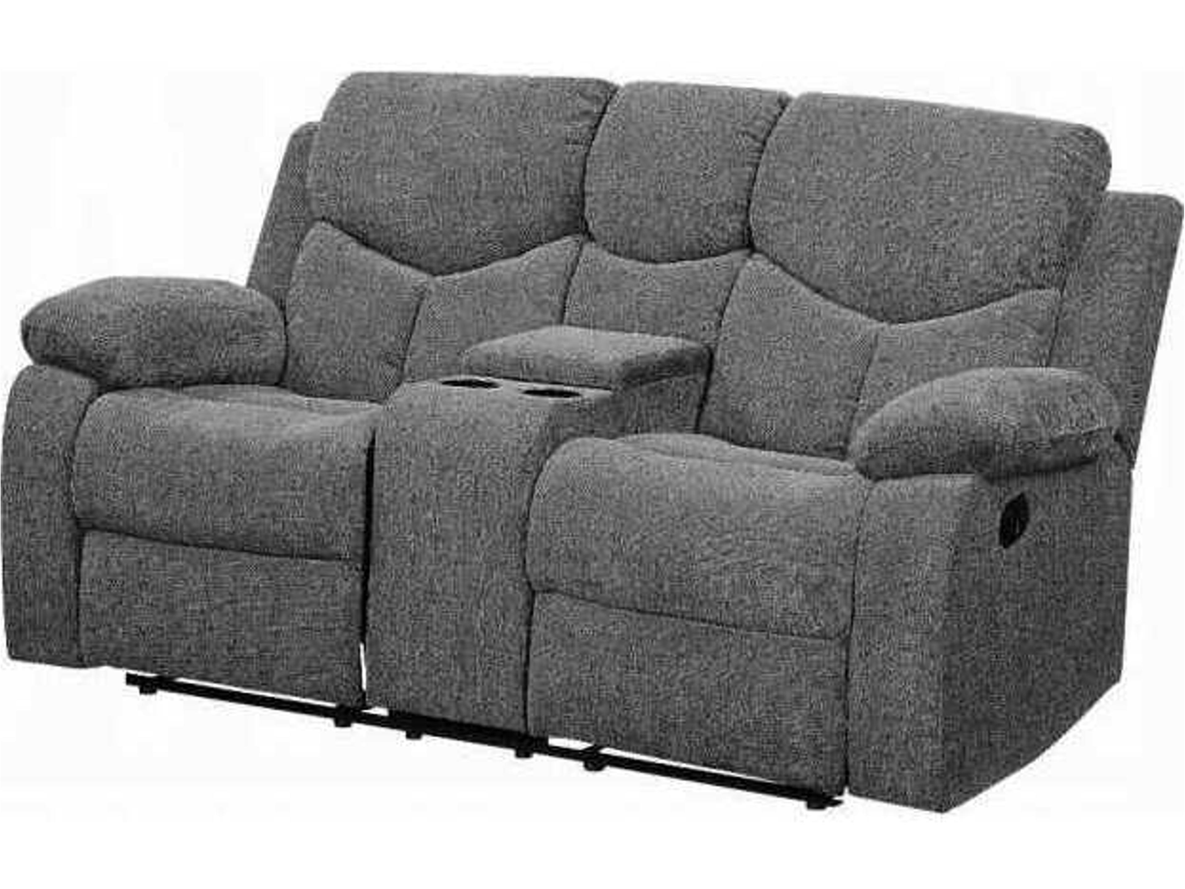 Kalen Gray Chenille Upholstered Loveseat