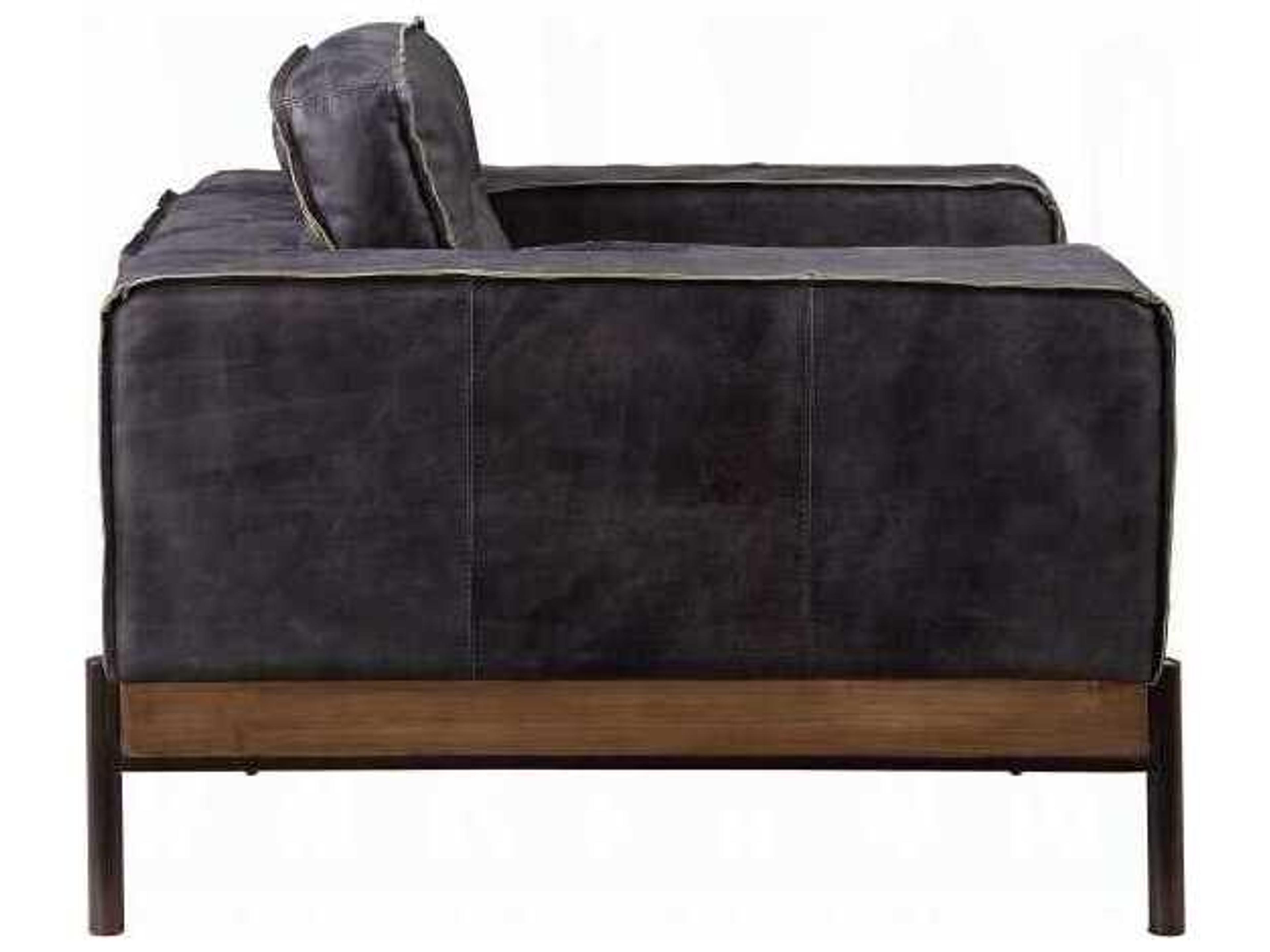 Acme Furniture Silchester Black Leather Accent Chair