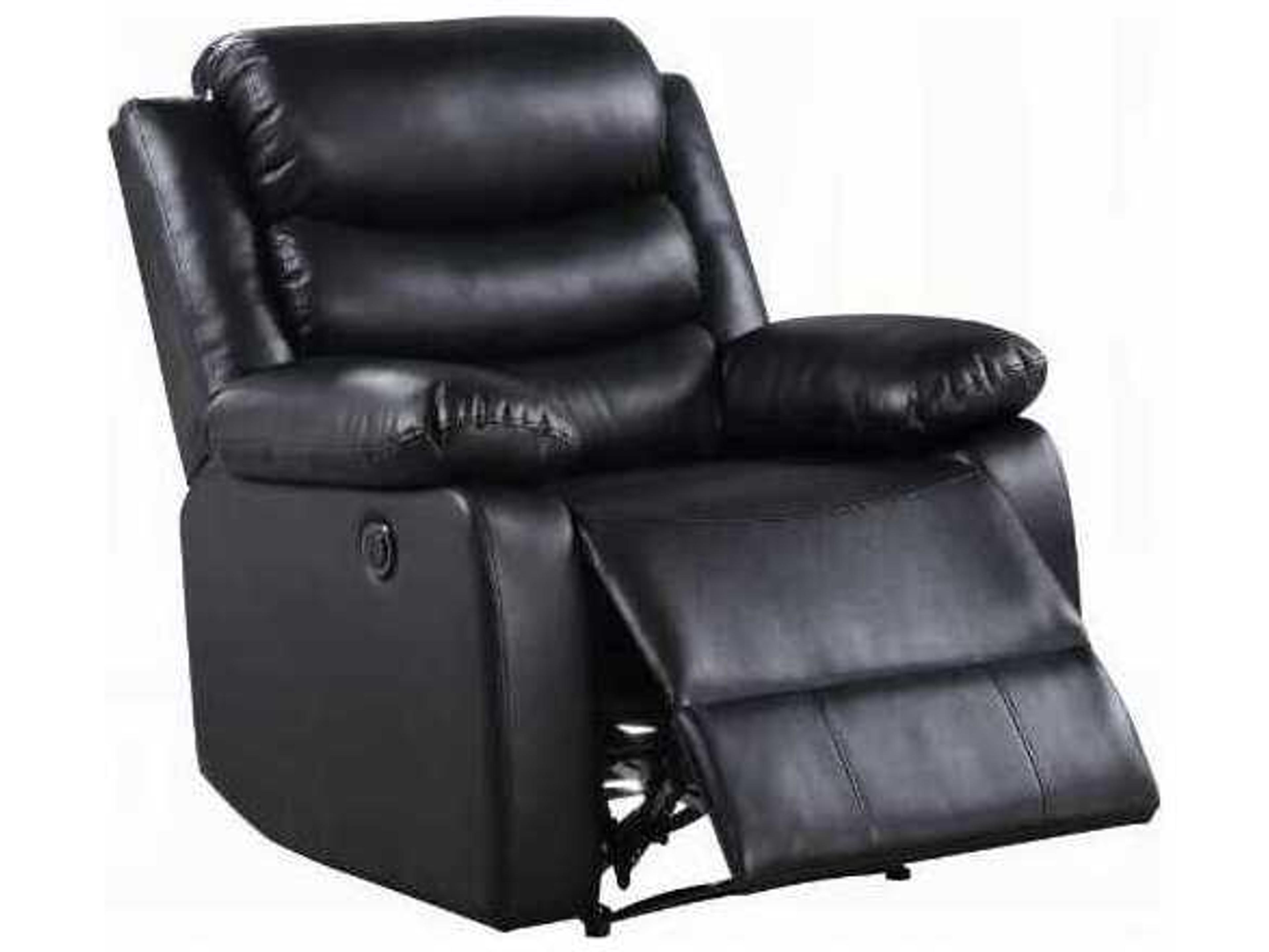 Acme Furniture Eilbra Black Synthetic Leather Faux Recliner