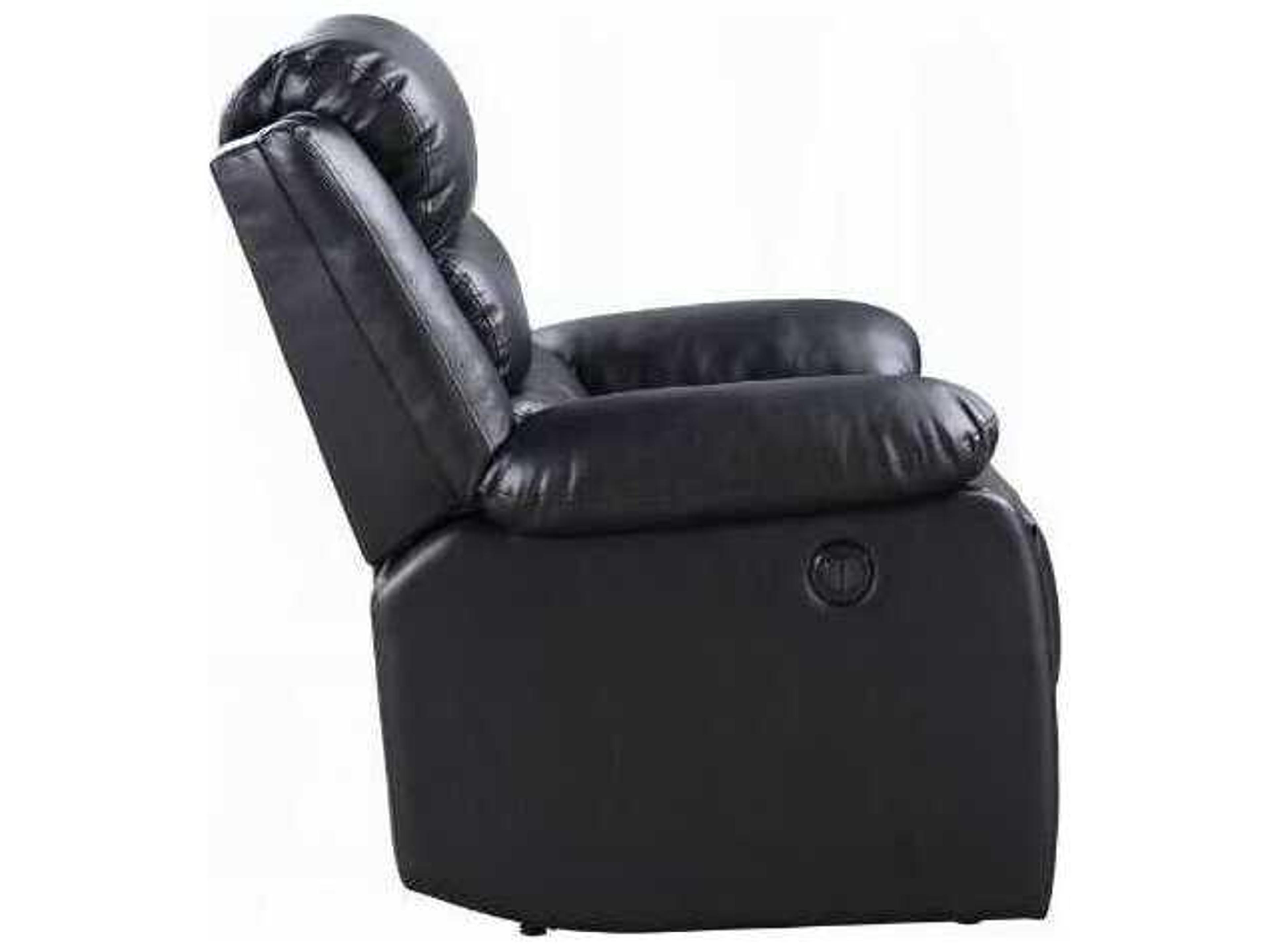 Acme Furniture Eilbra Black Synthetic Leather Faux Recliner
