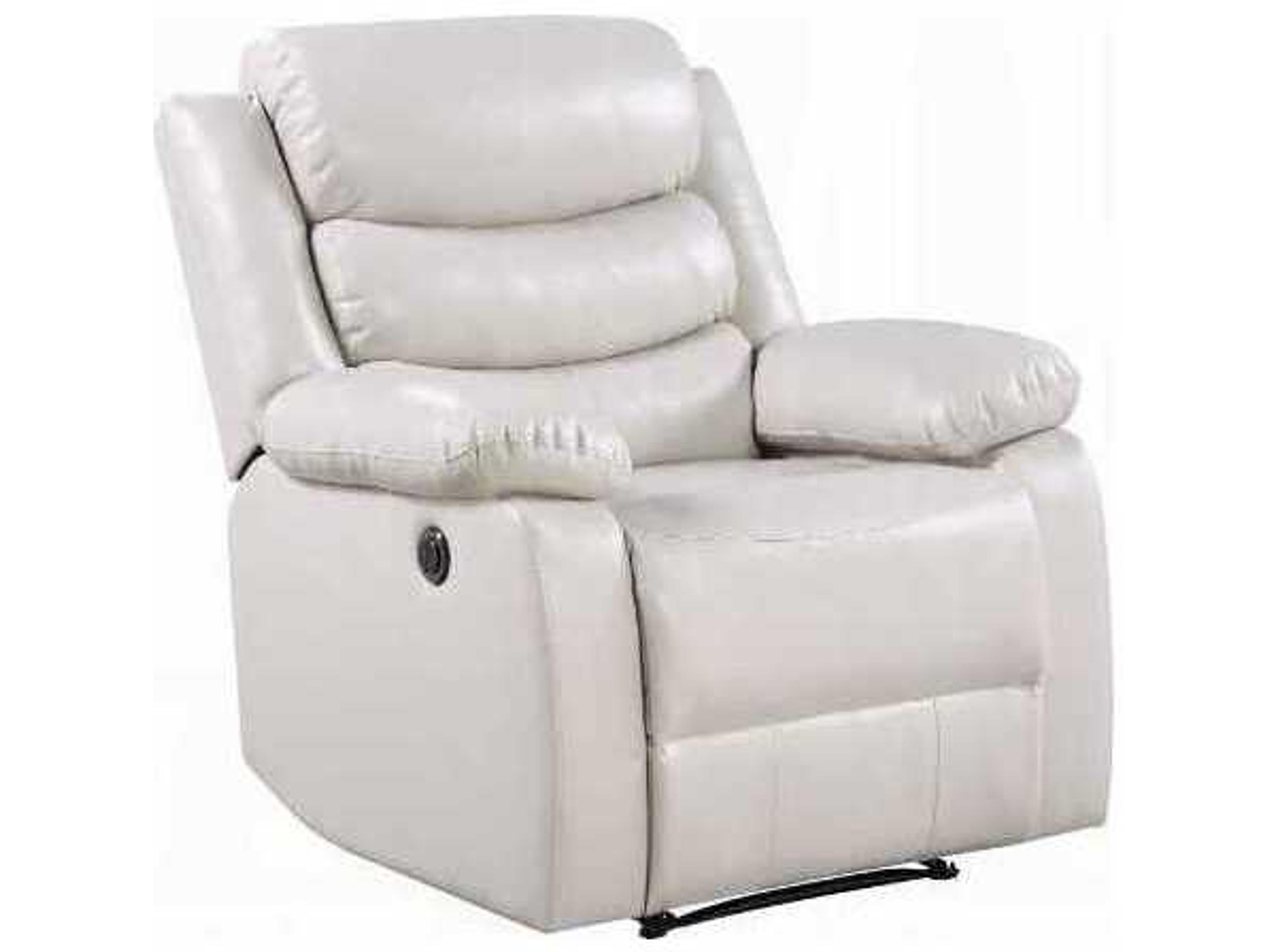 Acme Furniture Eilbra Beige Synthetic Leather Faux Recliner