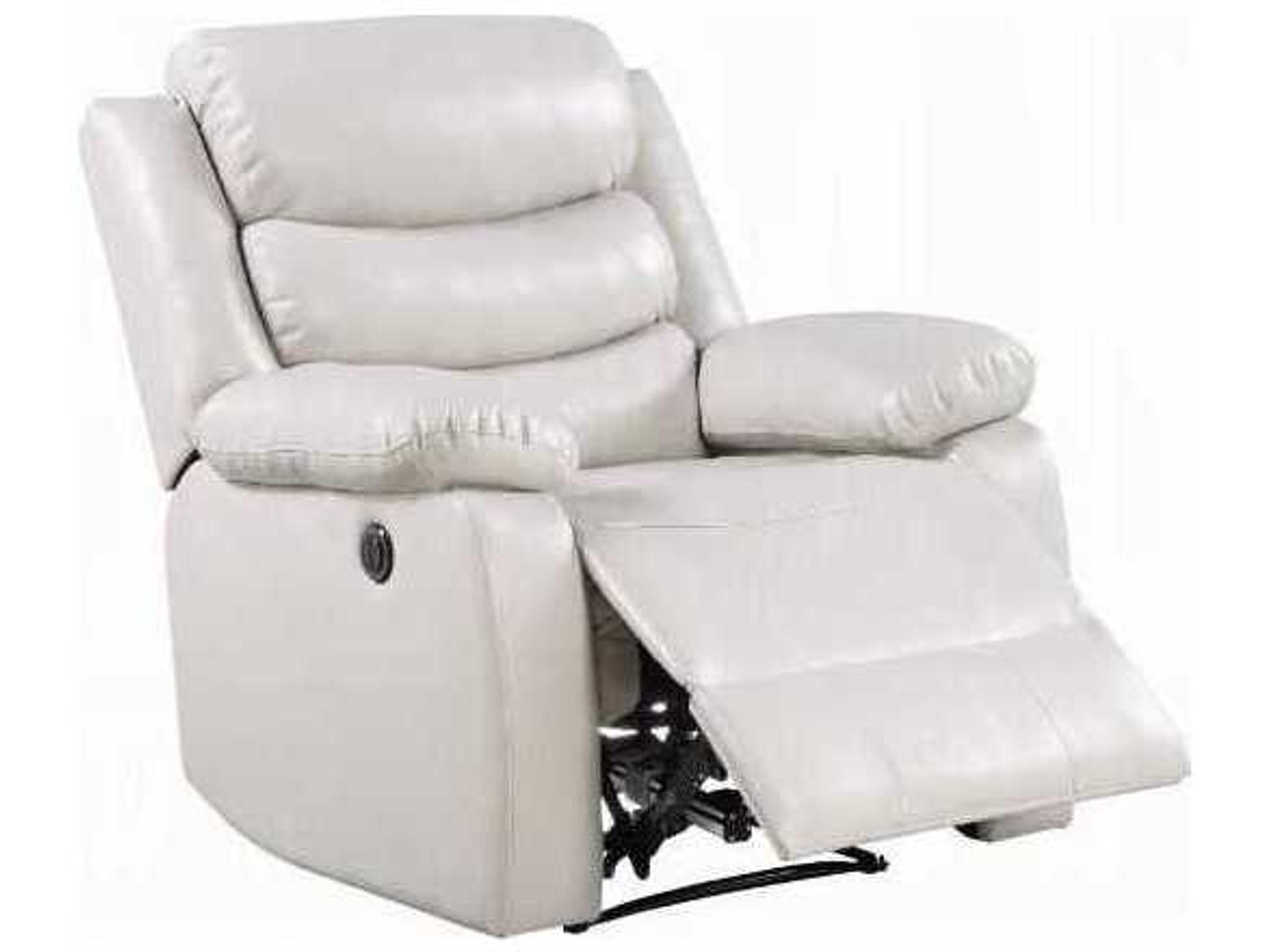 Acme Furniture Eilbra Beige Synthetic Leather Faux Recliner