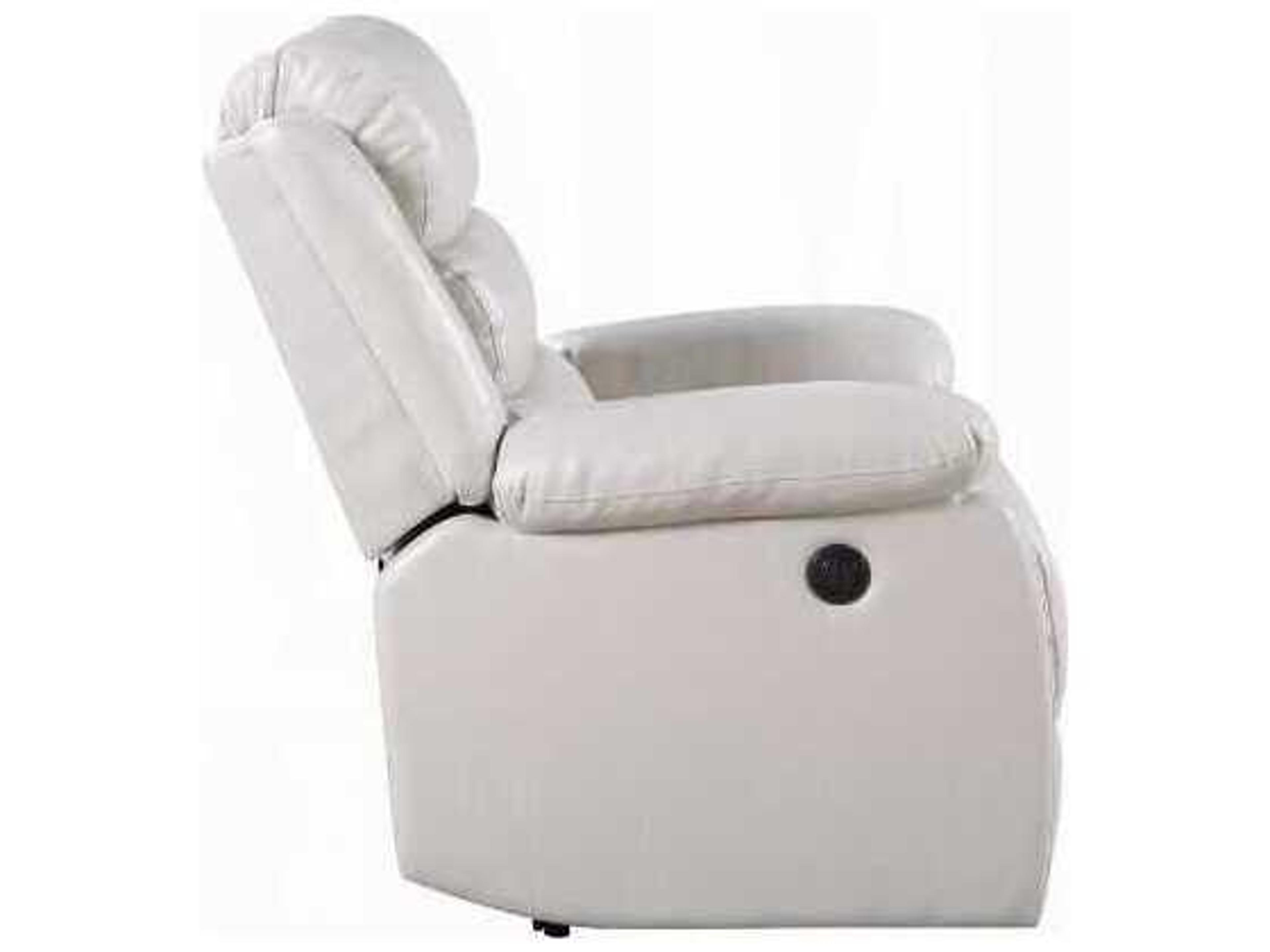 Acme Furniture Eilbra Beige Synthetic Leather Faux Recliner