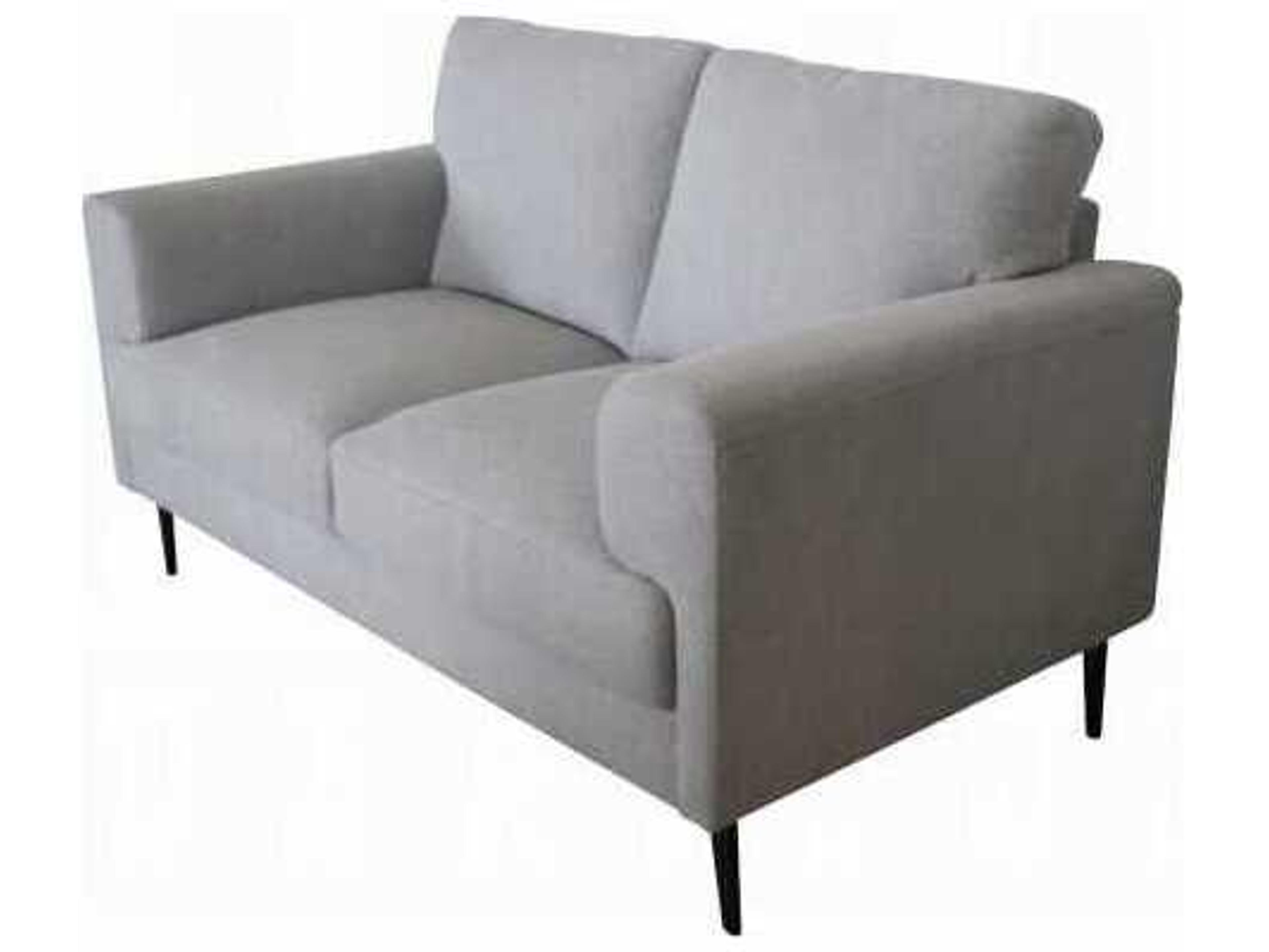 Kyrene Light Gray Linen Upholstered Loveseat