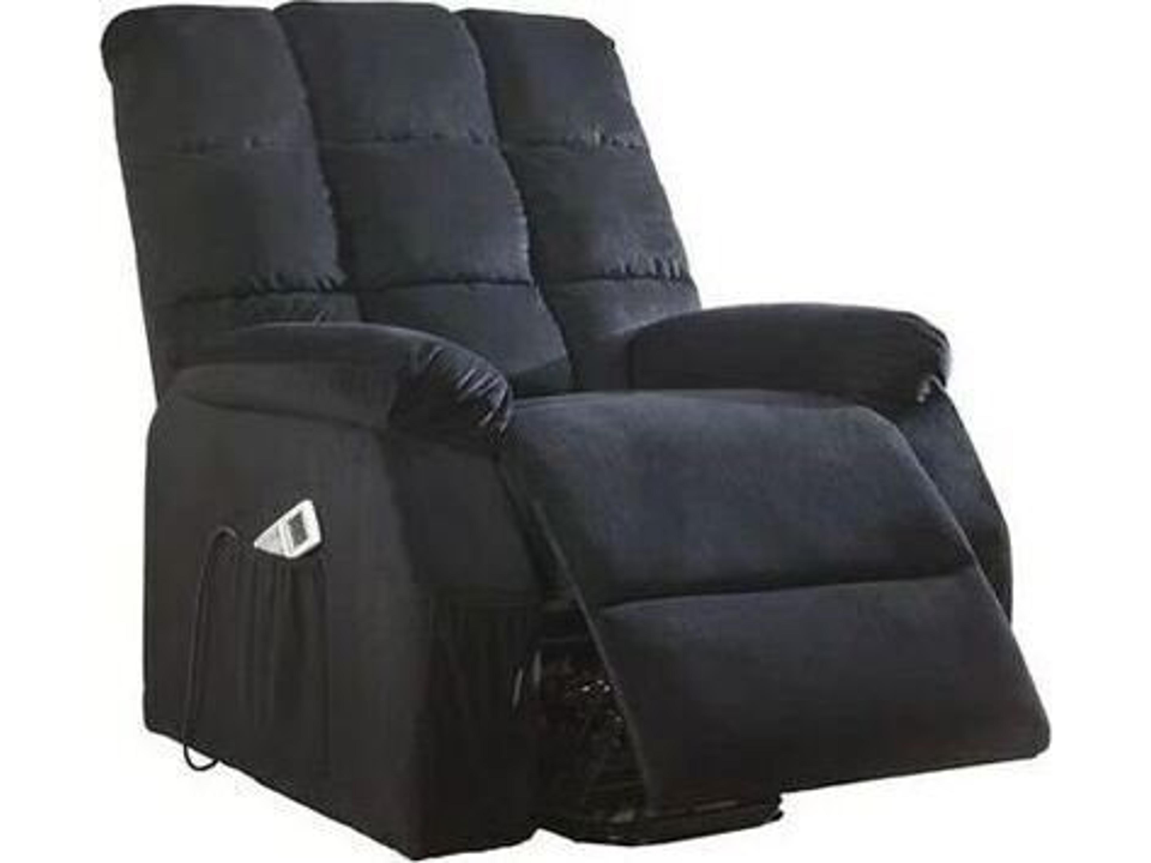 Acme Furniture Ipompea Black Velvet Upholstered Recliner