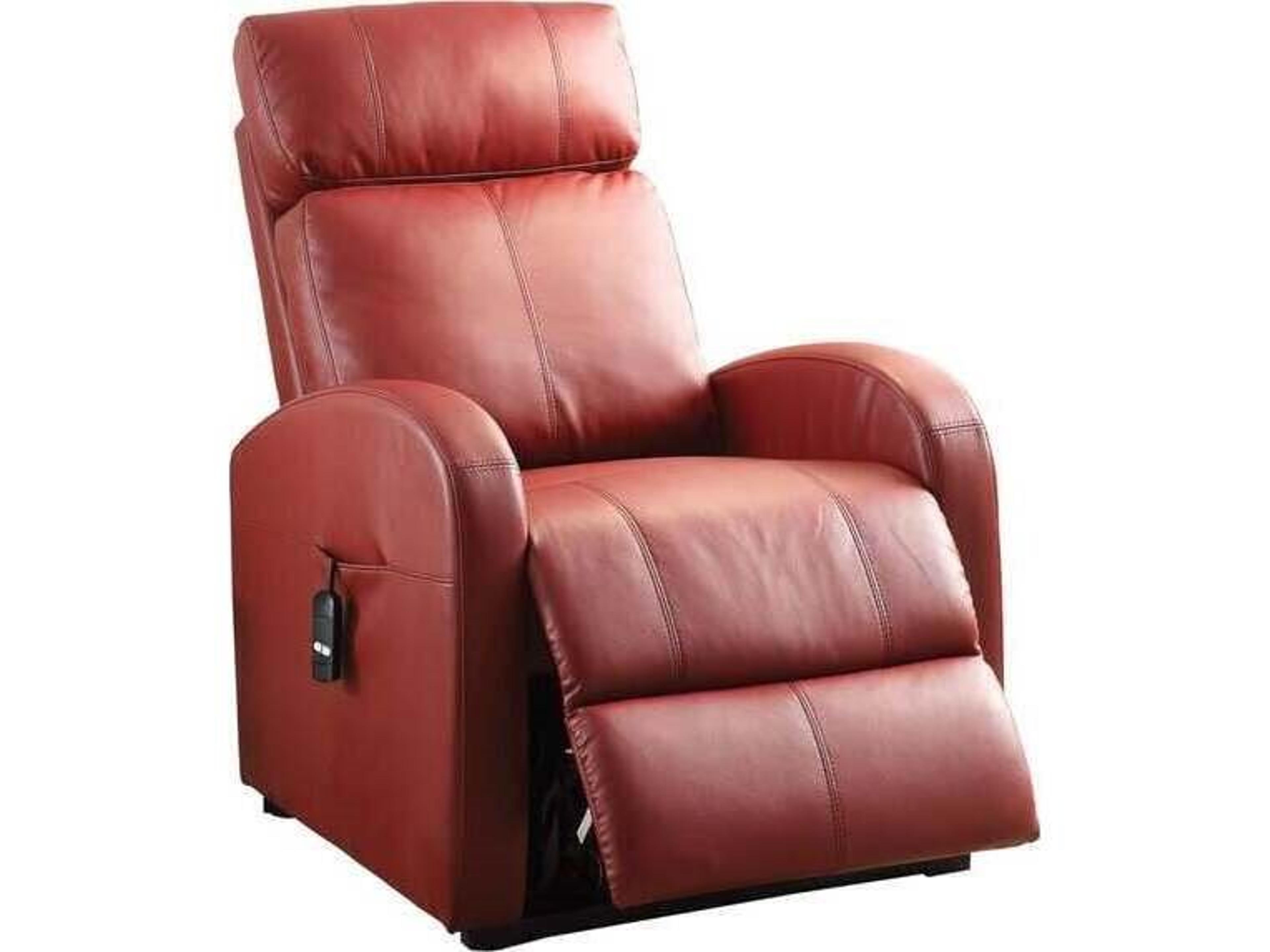 Ricardo Red Synthetic Leather Faux Recliner