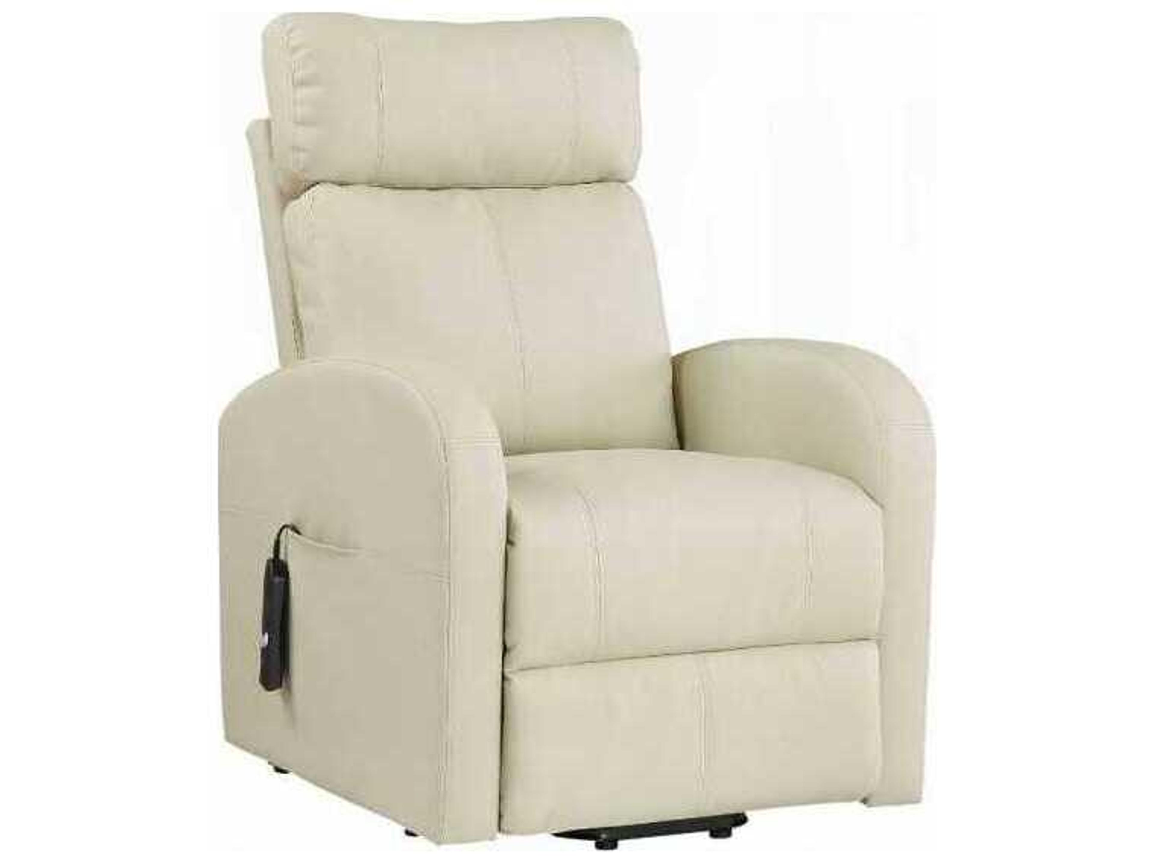 Ricardo Beige Synthetic Leather Faux Recliner