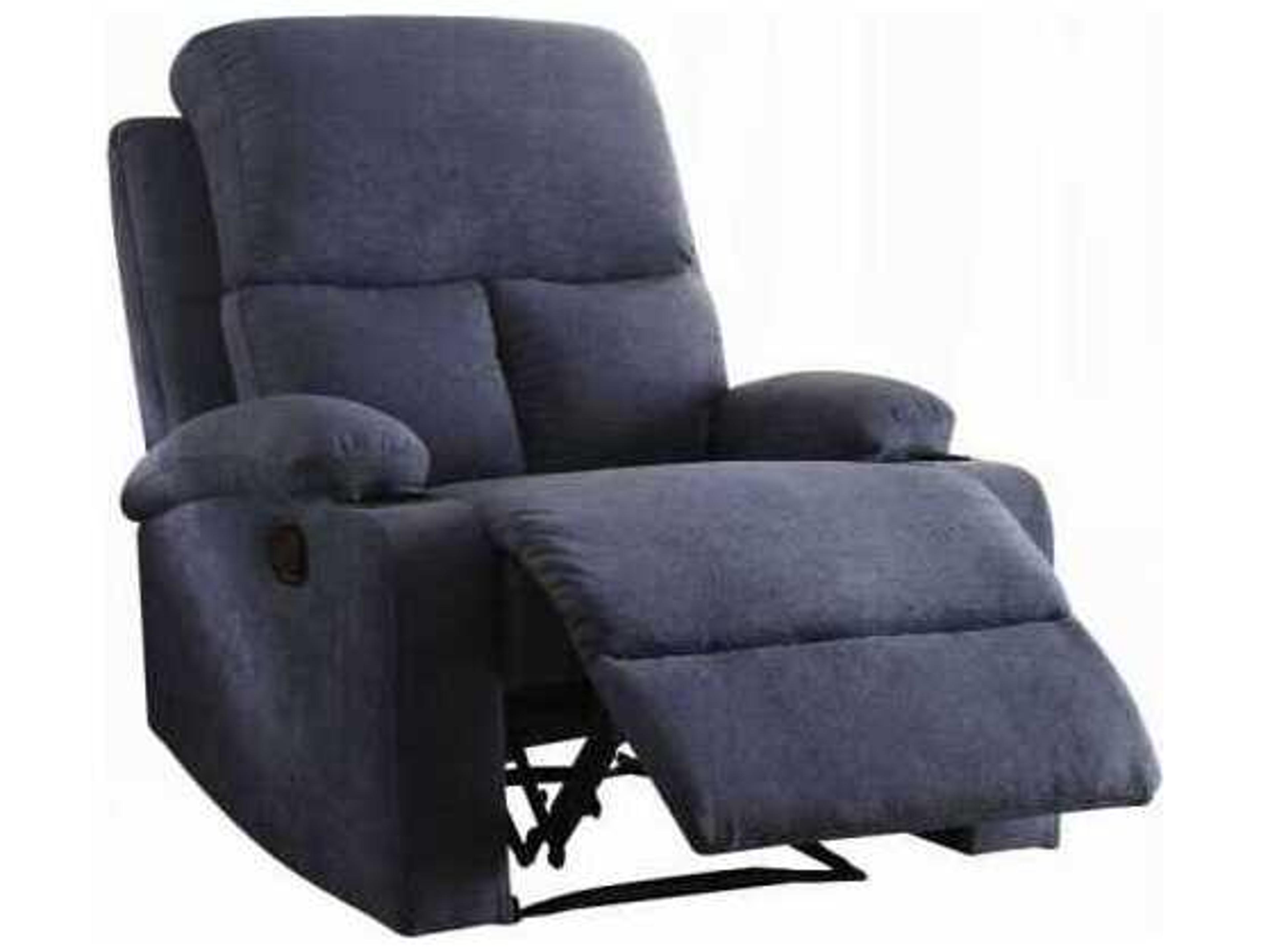Rosia Blue Velvet Upholstered Recliner