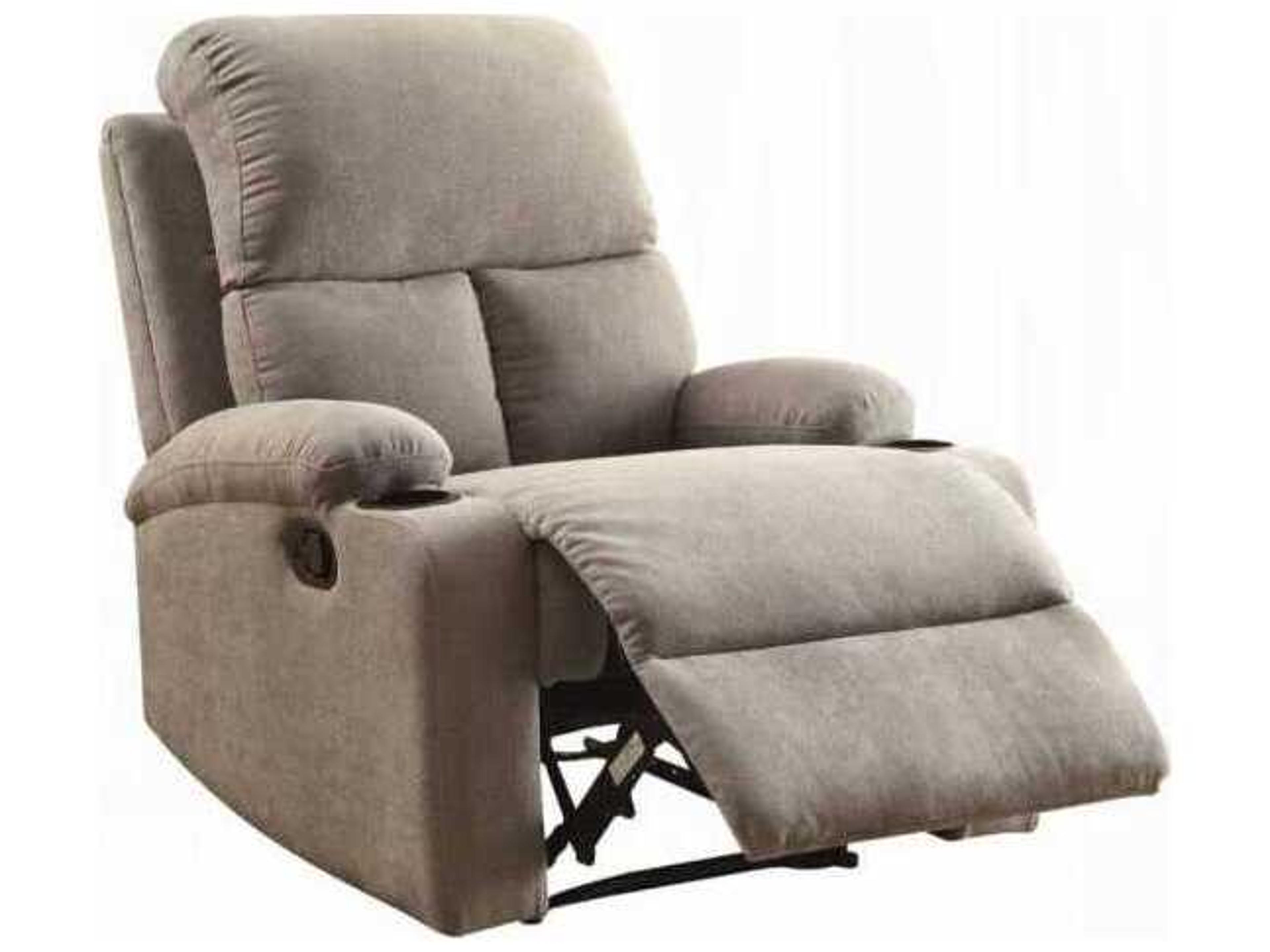 Rosia Gray Velvet Upholstered Recliner