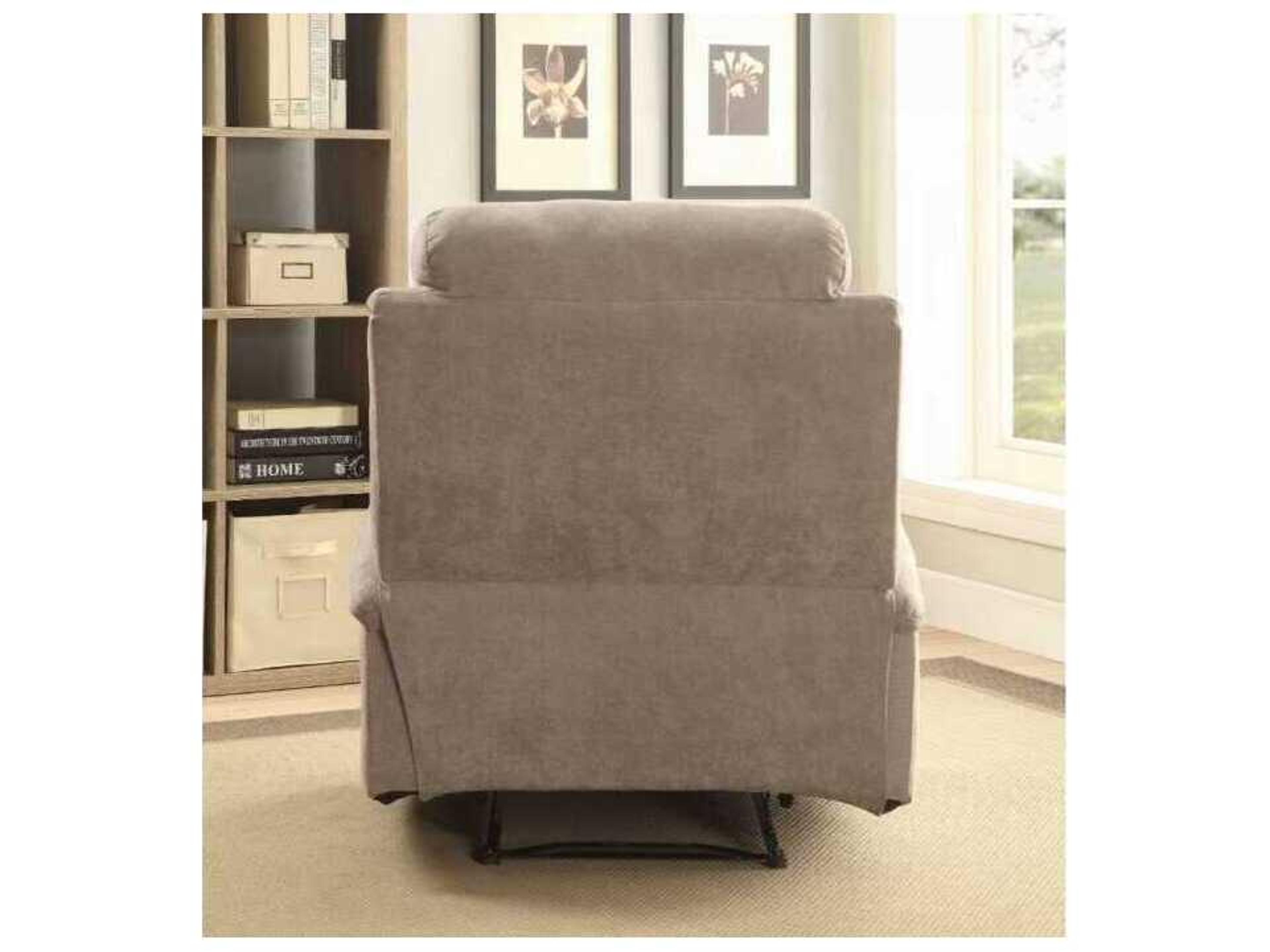 Acme Furniture Rosia Gray Velvet Upholstered Recliner