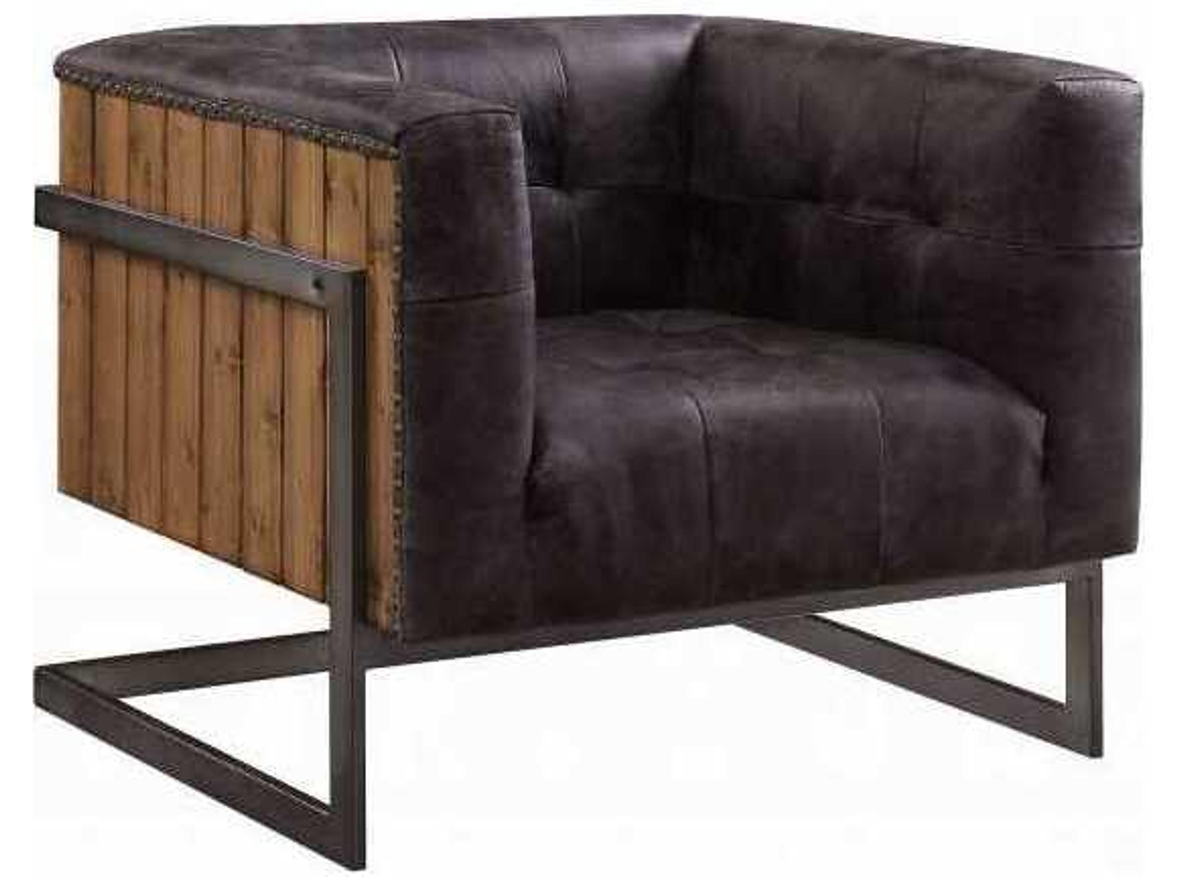 Acme Furniture Brown Leather Accent Chair