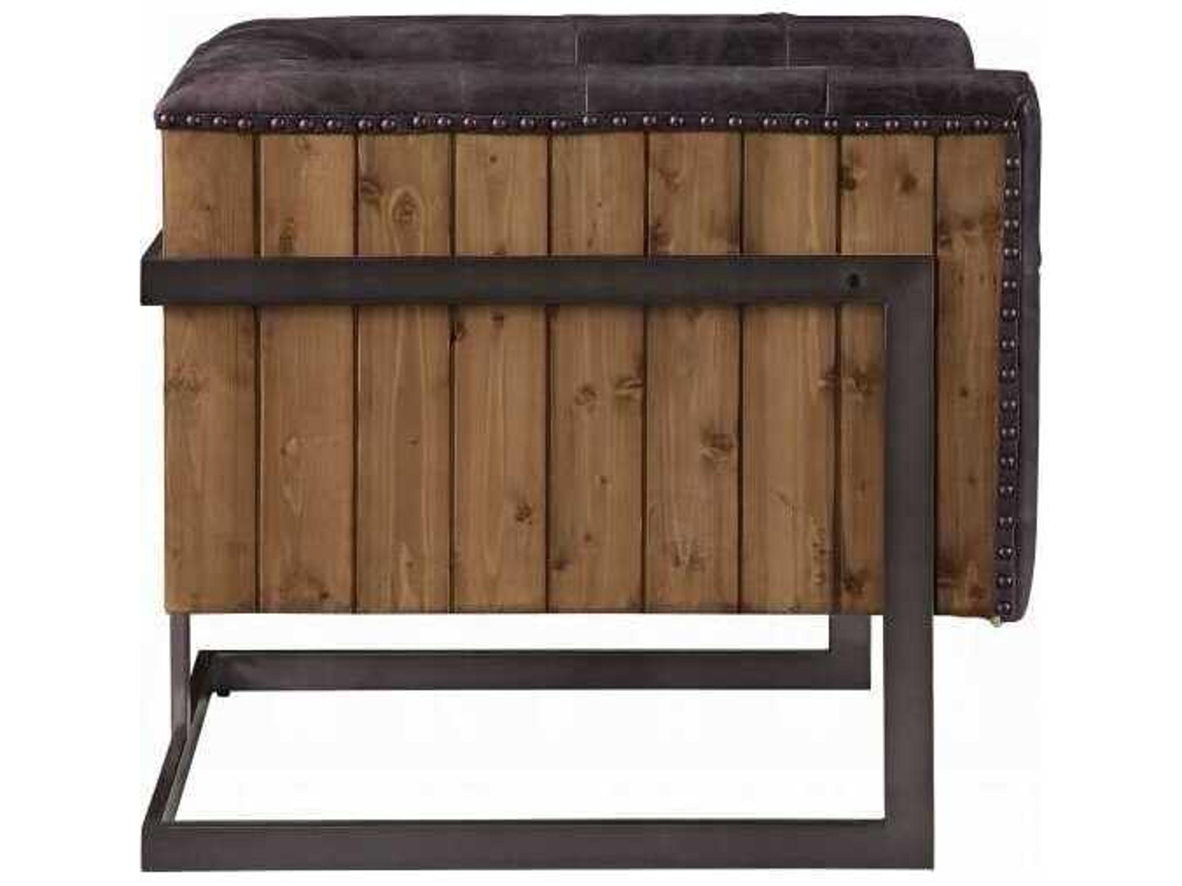 Acme Furniture Brown Leather Accent Chair