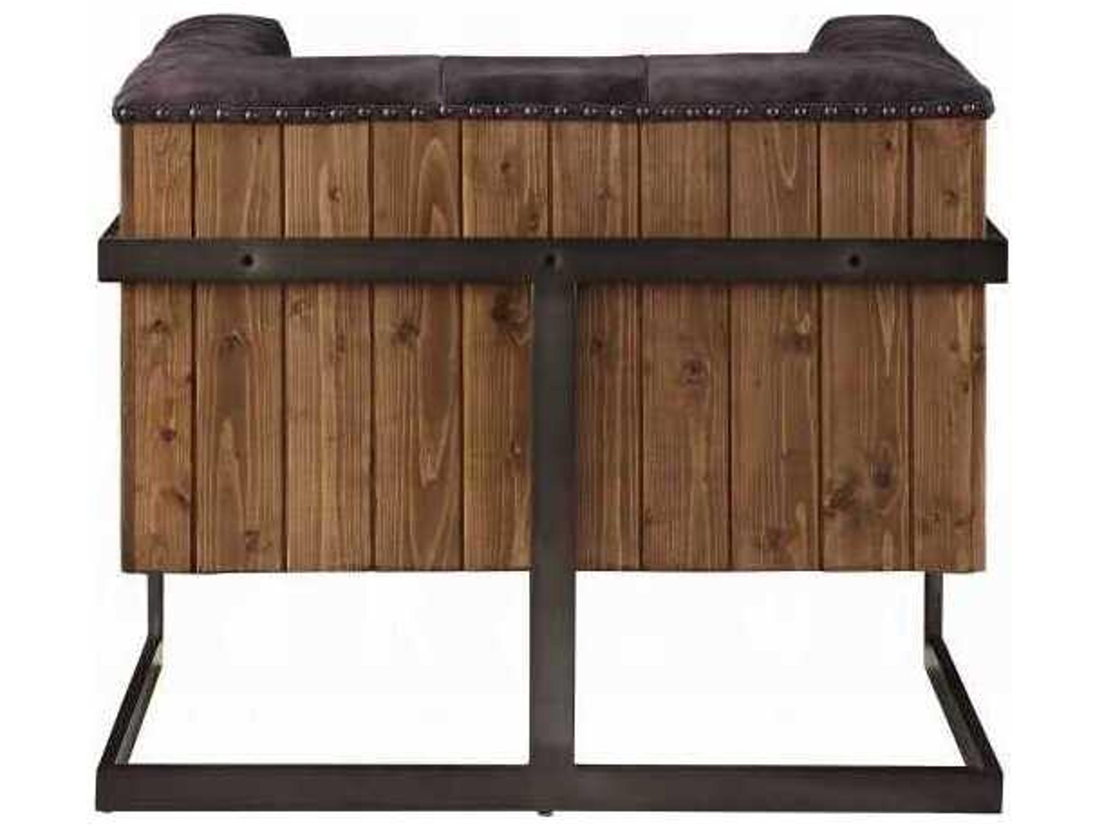 Acme Furniture Brown Leather Accent Chair