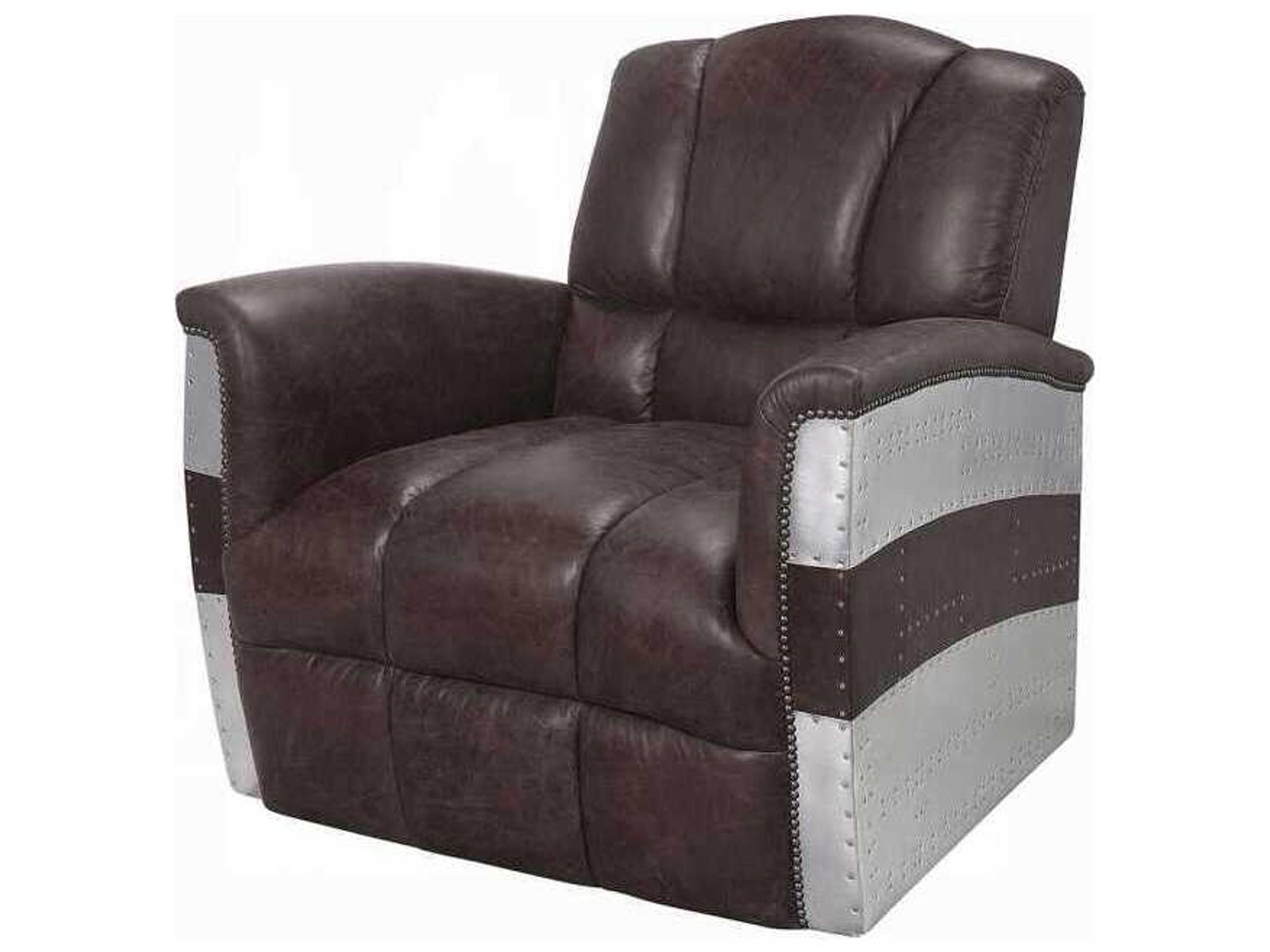 Brancaster Brown Leather Accent Chair