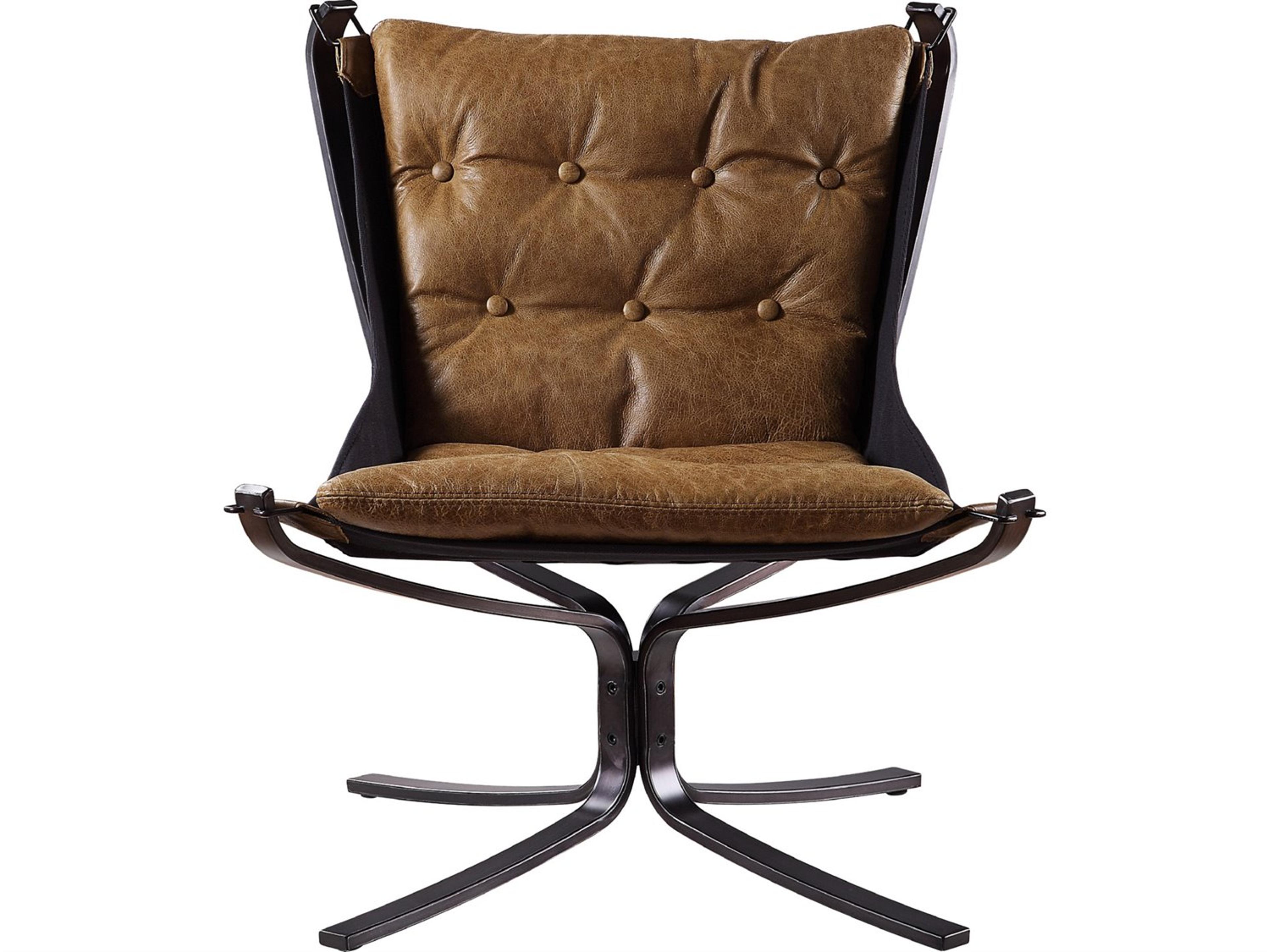 Acme Furniture Carney Brown Leather Accent Chair